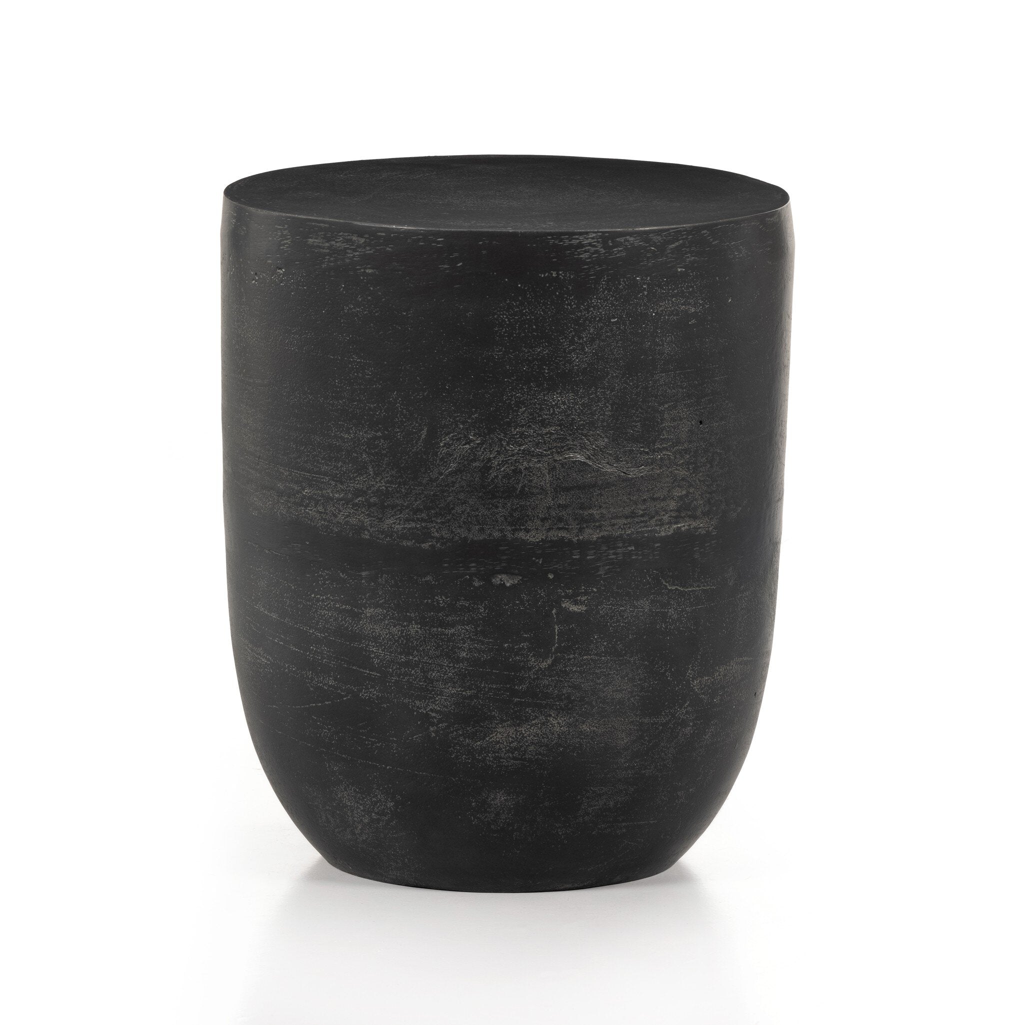 Four Hands Basil Outdoor Drink Table — Aged Grey