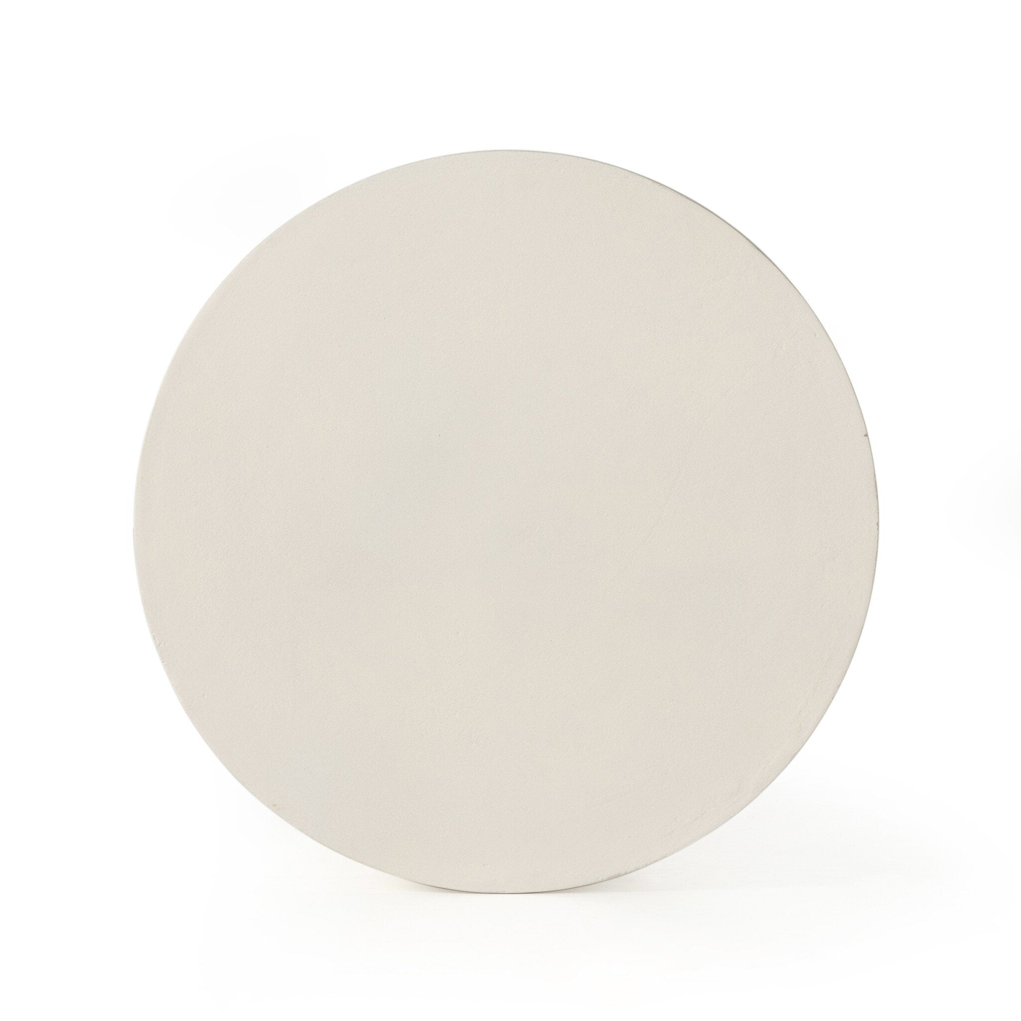 Four Hands Basil Outdoor Drink Table — Matte White Cast Aluminum
