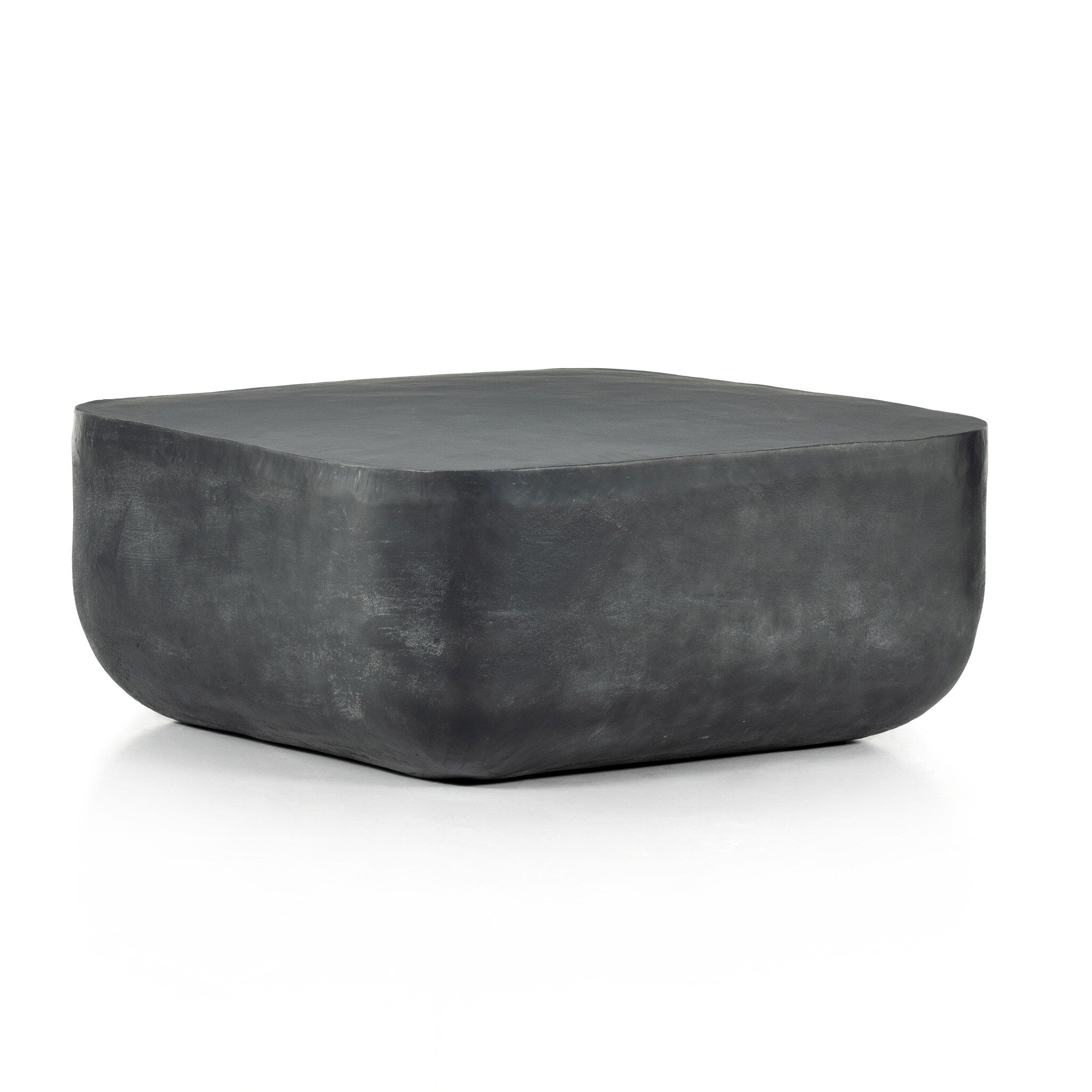 Four Hands Basil Square Outdoor Coffee Table — Aged Grey