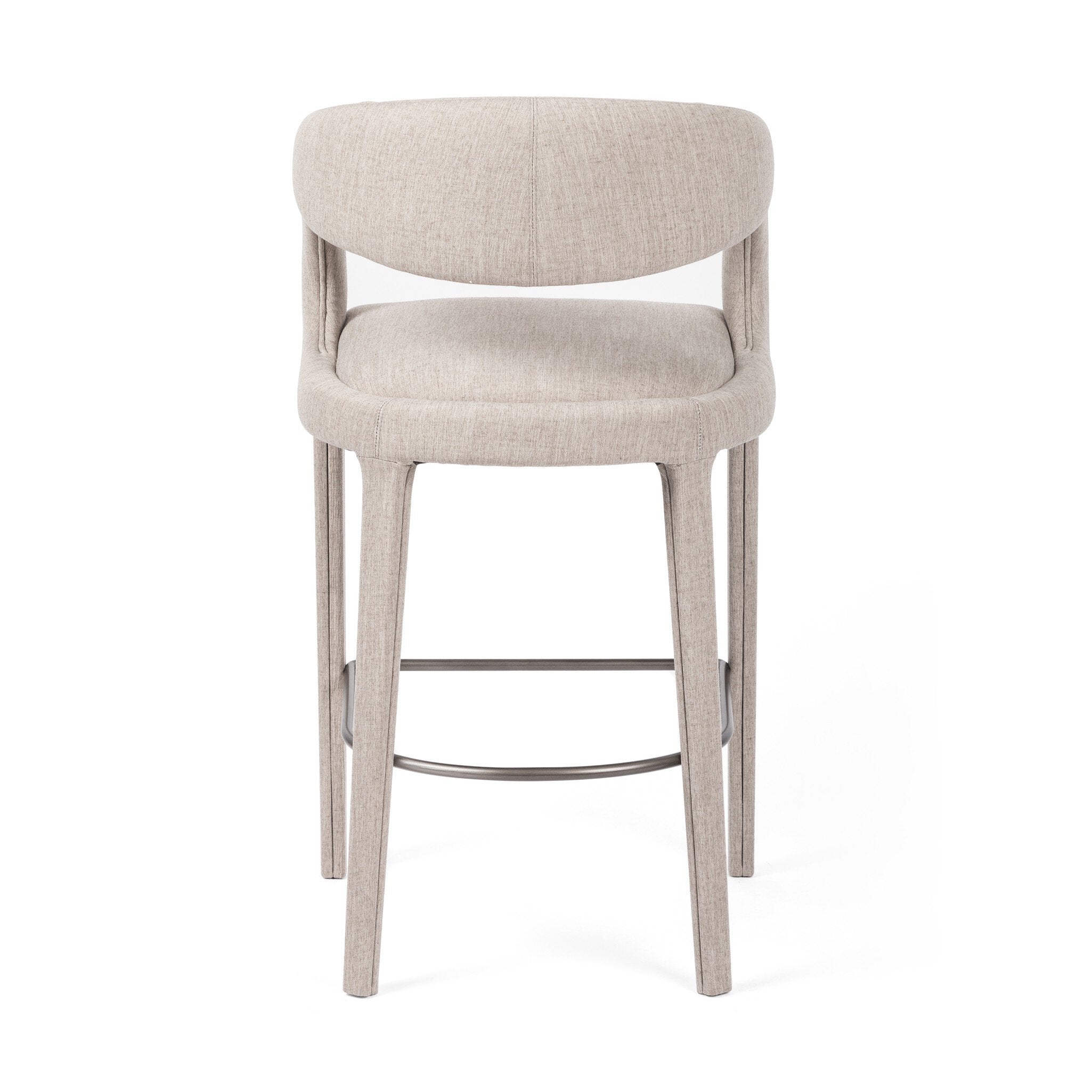 Four Hands Hawkins Bar + Counter Stool — Savile Flannel-Gunmetal-Bar