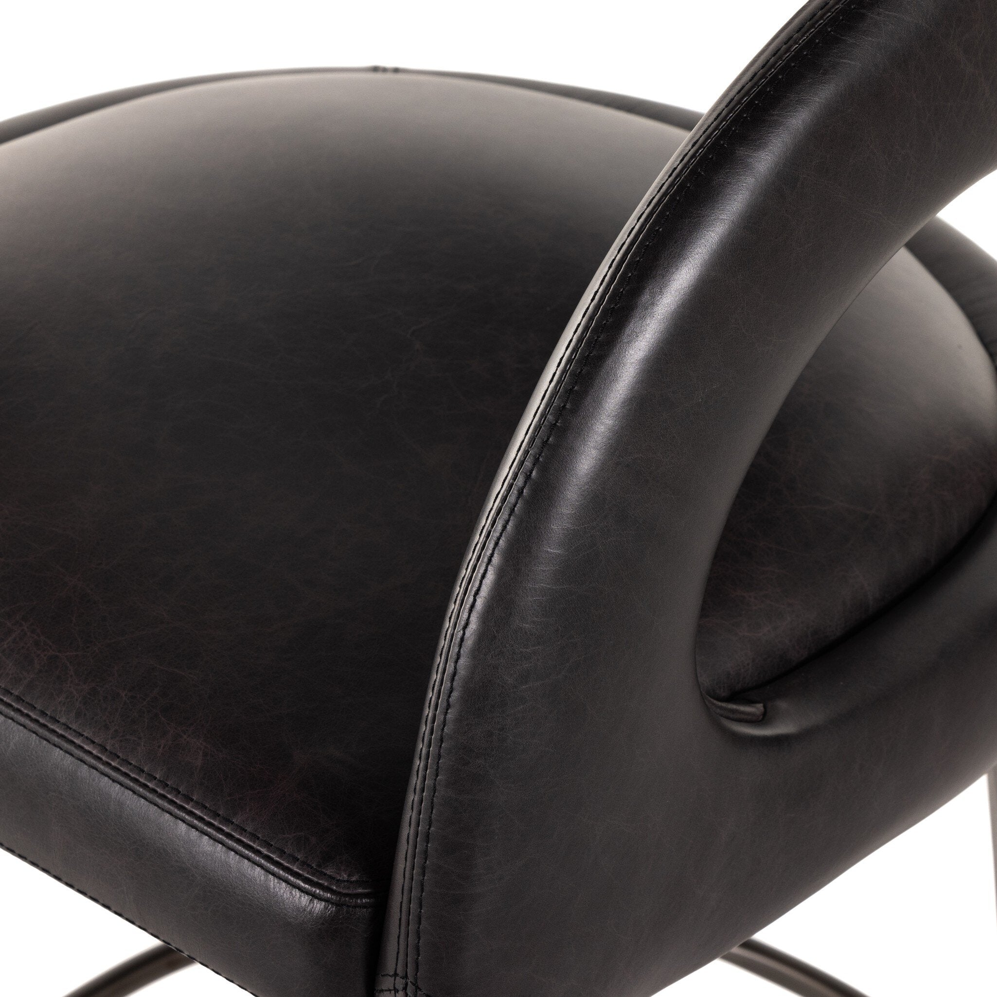Four Hands Hawkins Bar + Counter Stool — Sonoma Black-Gunmetal-Bar