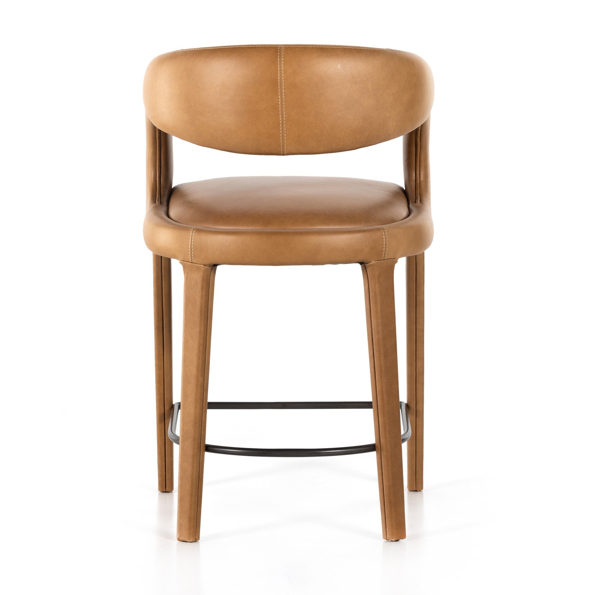 Four Hands Hawkins Bar + Counter Stool — Sonoma Butterscotch-Gunmetal-Counter
