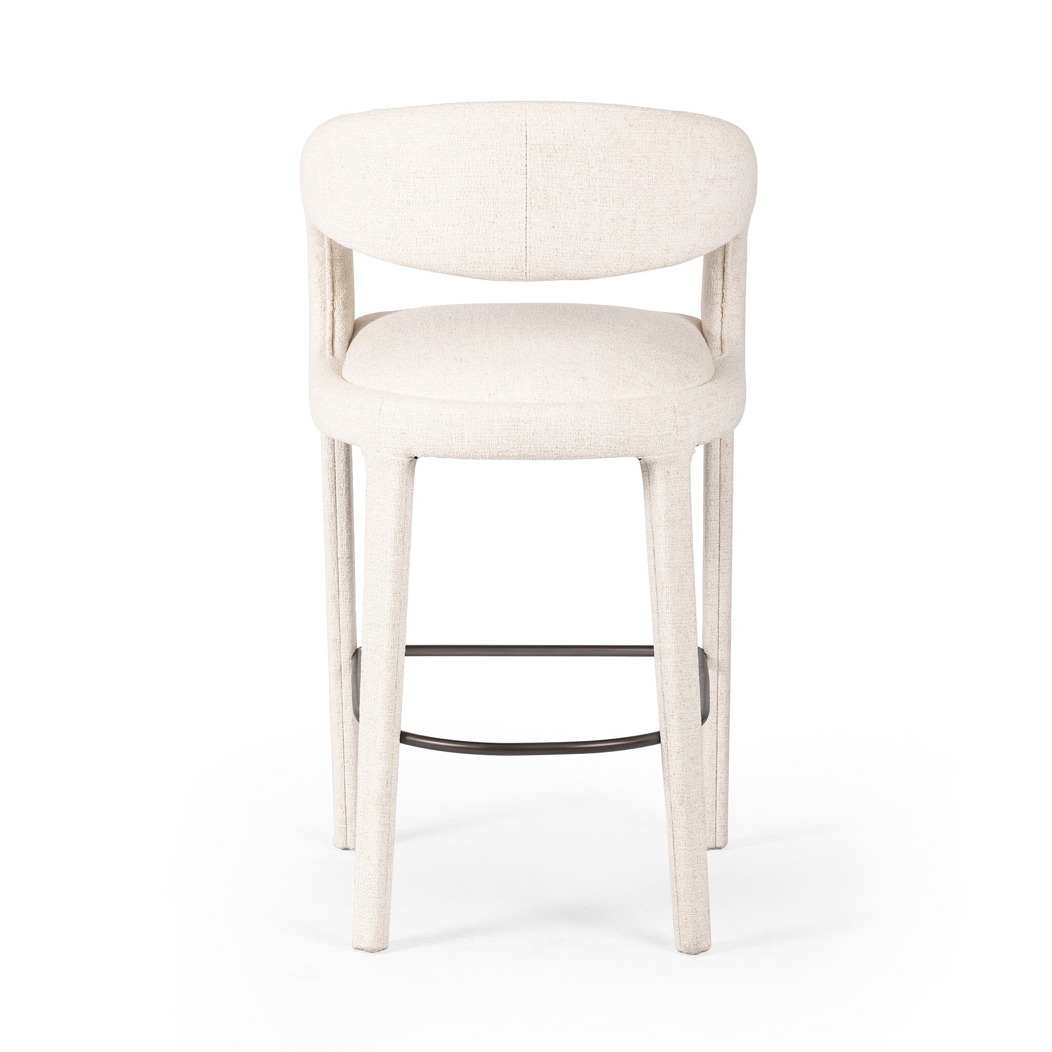 Four Hands Hawkins Bar + Counter Stool — Omari Natural-Gunmetal-Bar