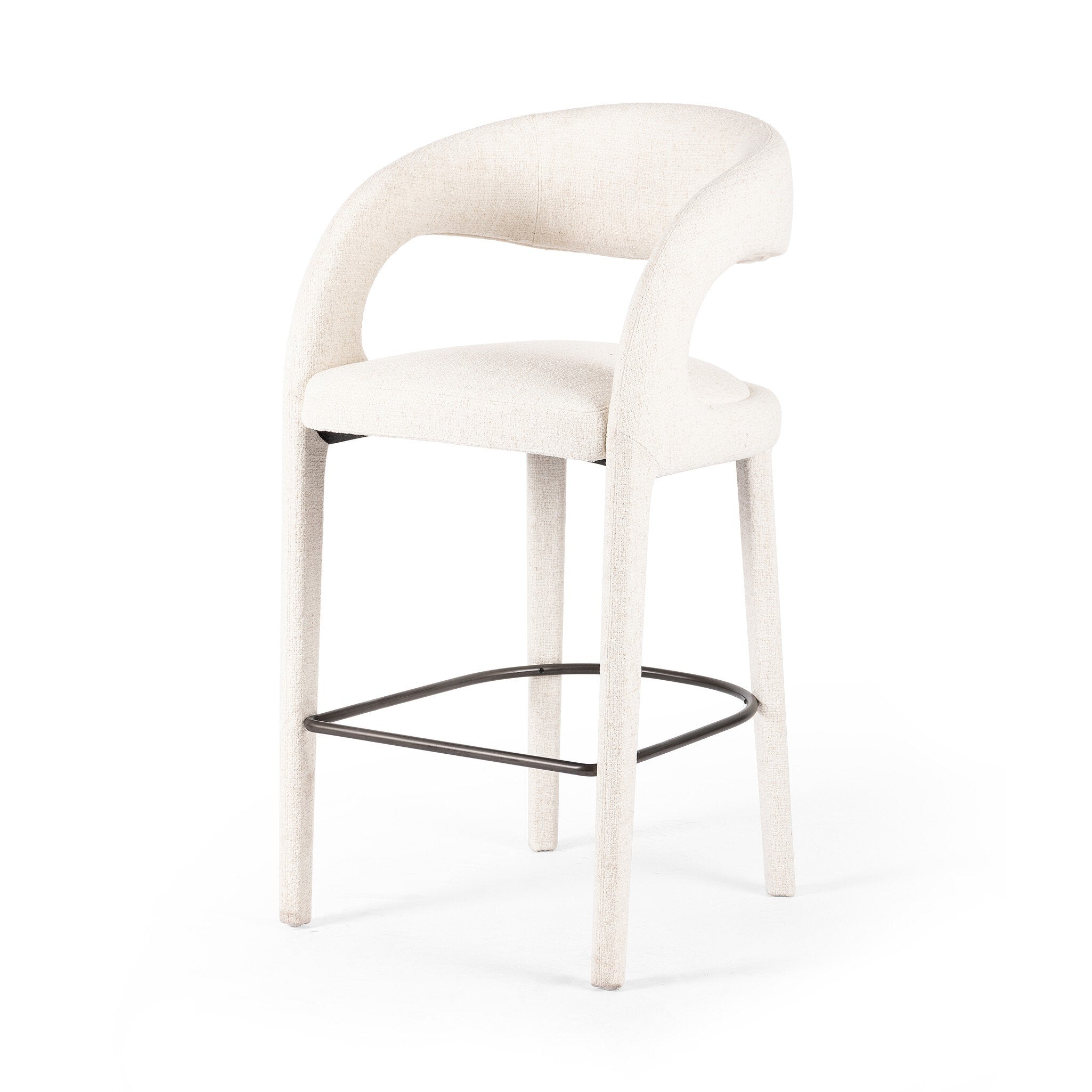 Four Hands Hawkins Bar + Counter Stool — Omari Natural-Gunmetal-Bar