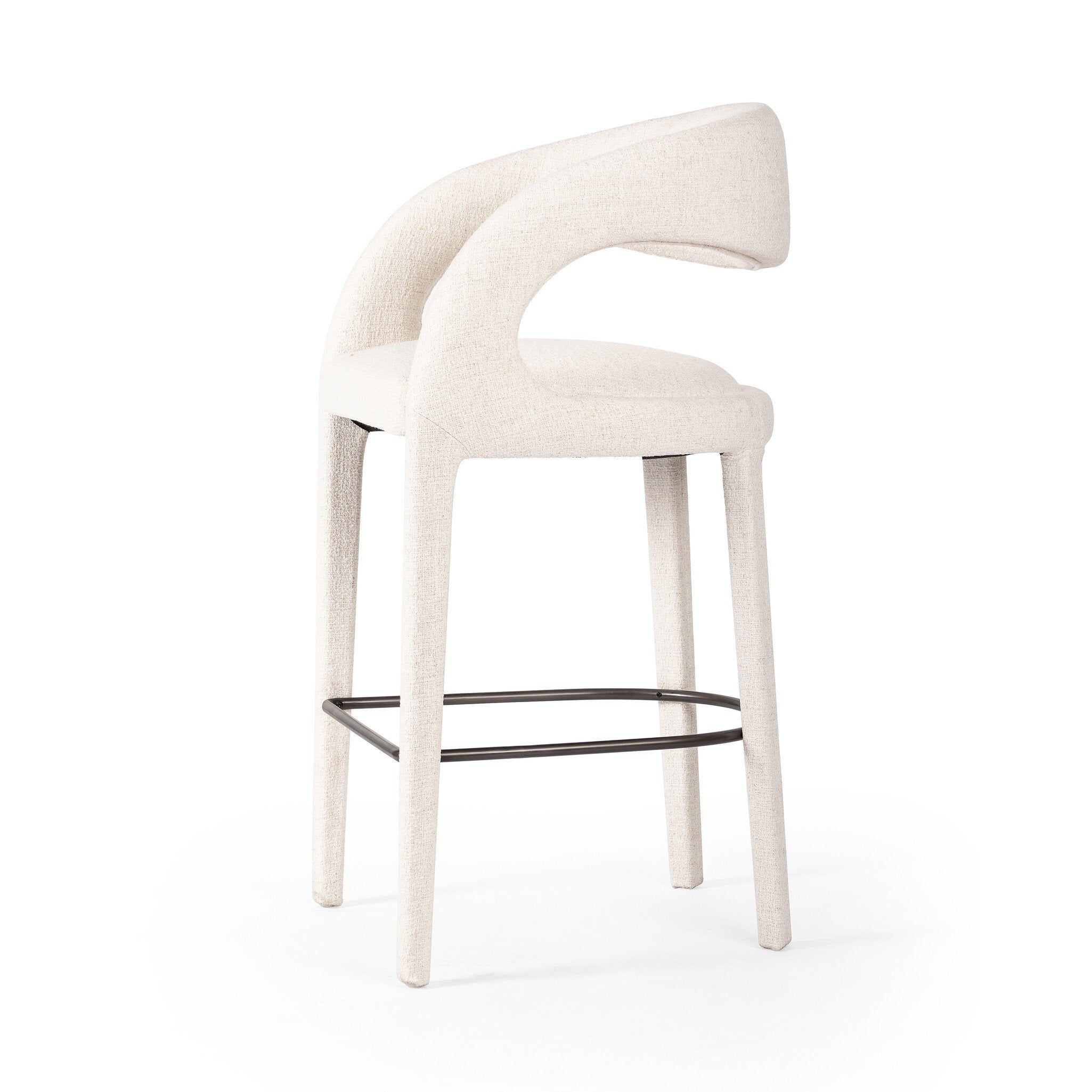 Four Hands Hawkins Bar + Counter Stool — Omari Natural-Gunmetal-Bar