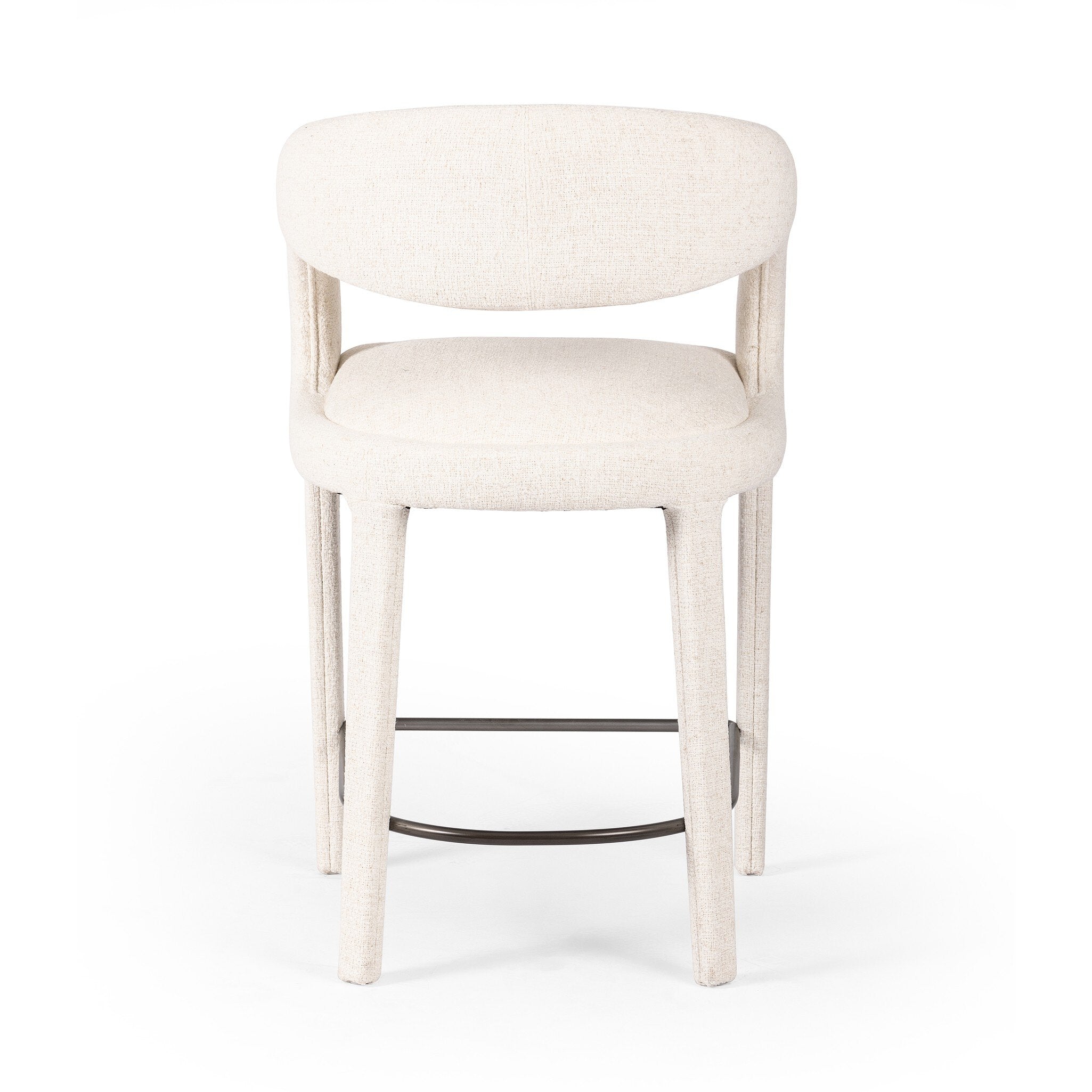 Four Hands Hawkins Bar + Counter Stool — Omari Natural-Gunmetal-Counter
