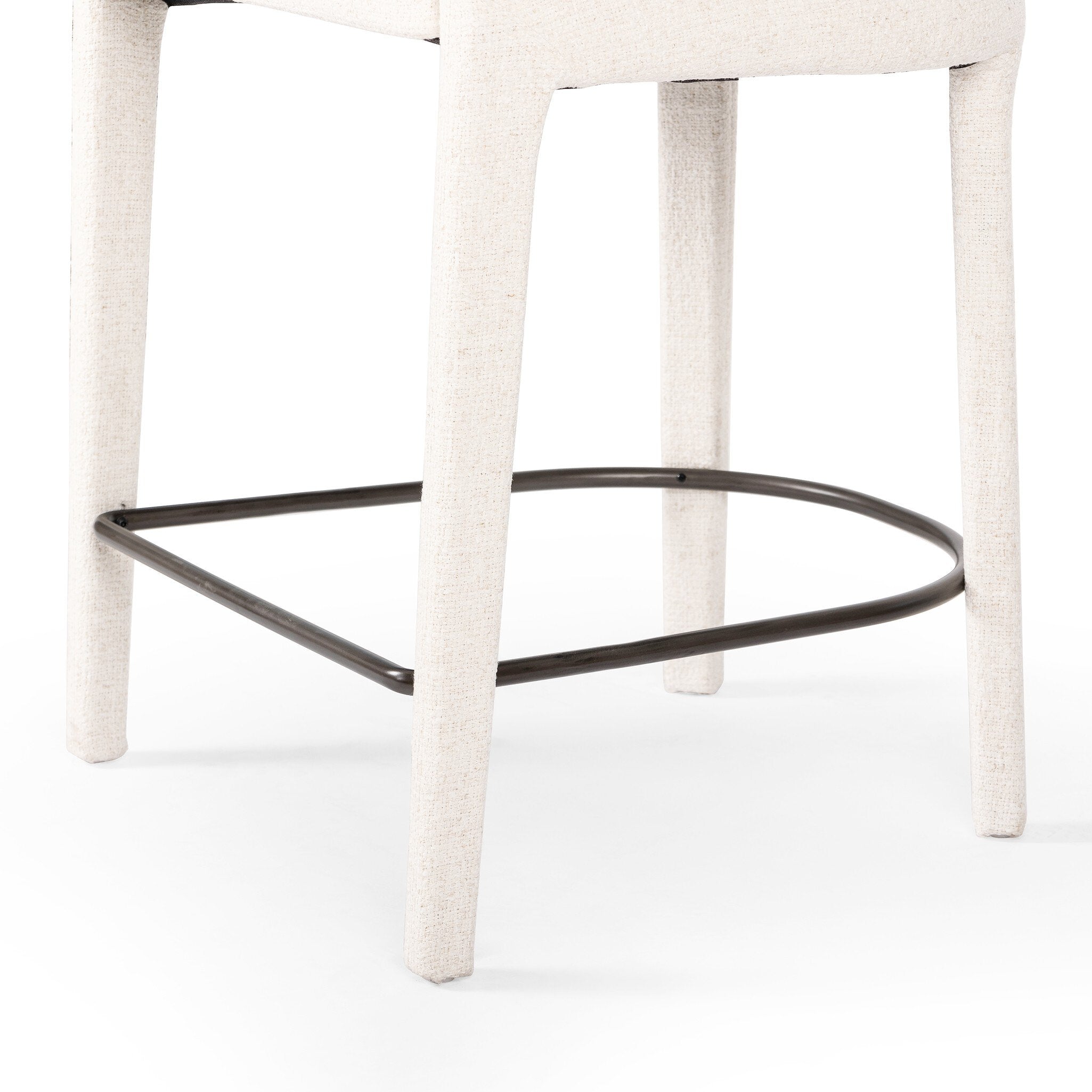 Four Hands Hawkins Bar + Counter Stool — Omari Natural-Gunmetal-Counter