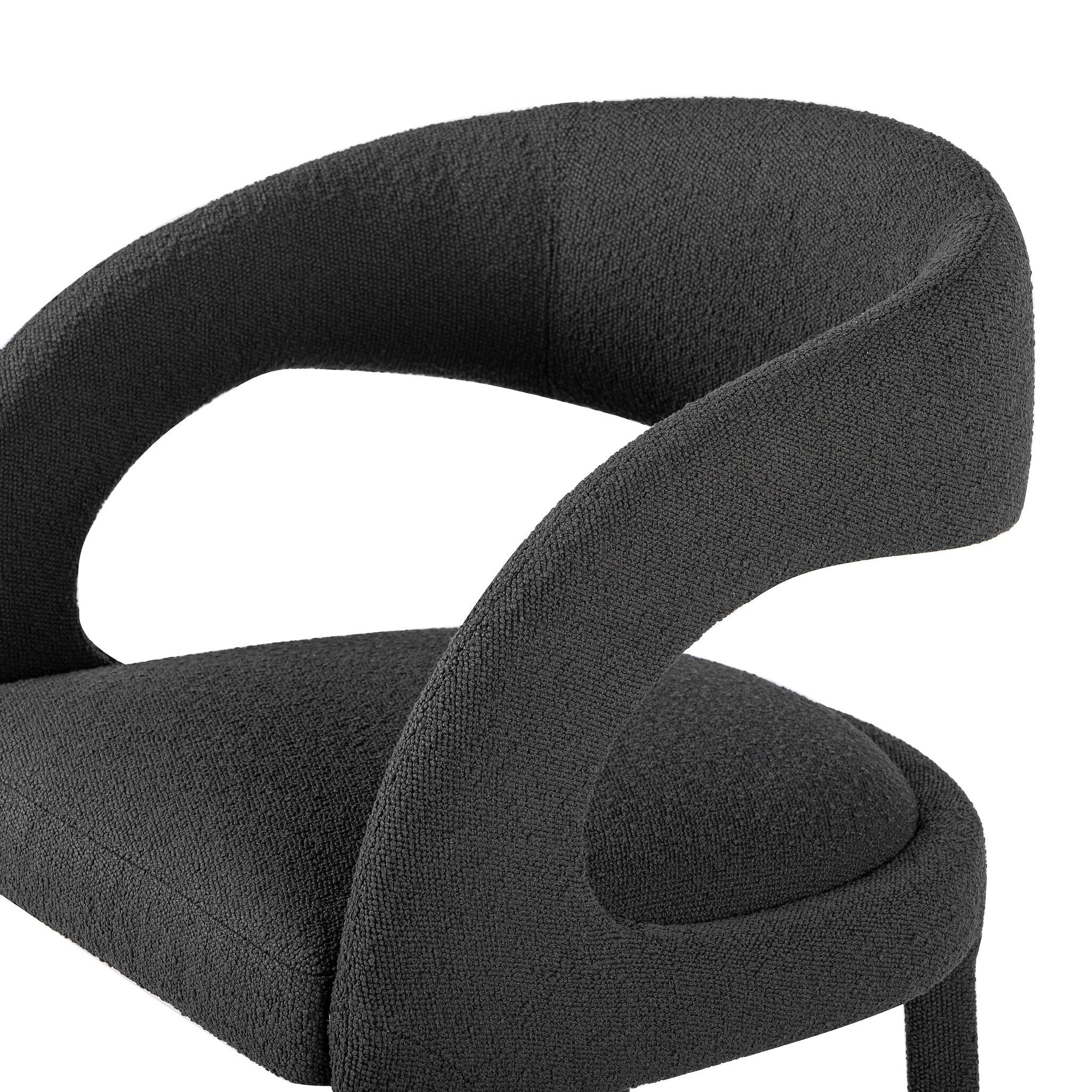 Four Hands Hawkins Bar + Counter Stool — FIQA Boucle Charcoal-Gunmetal-Counter
