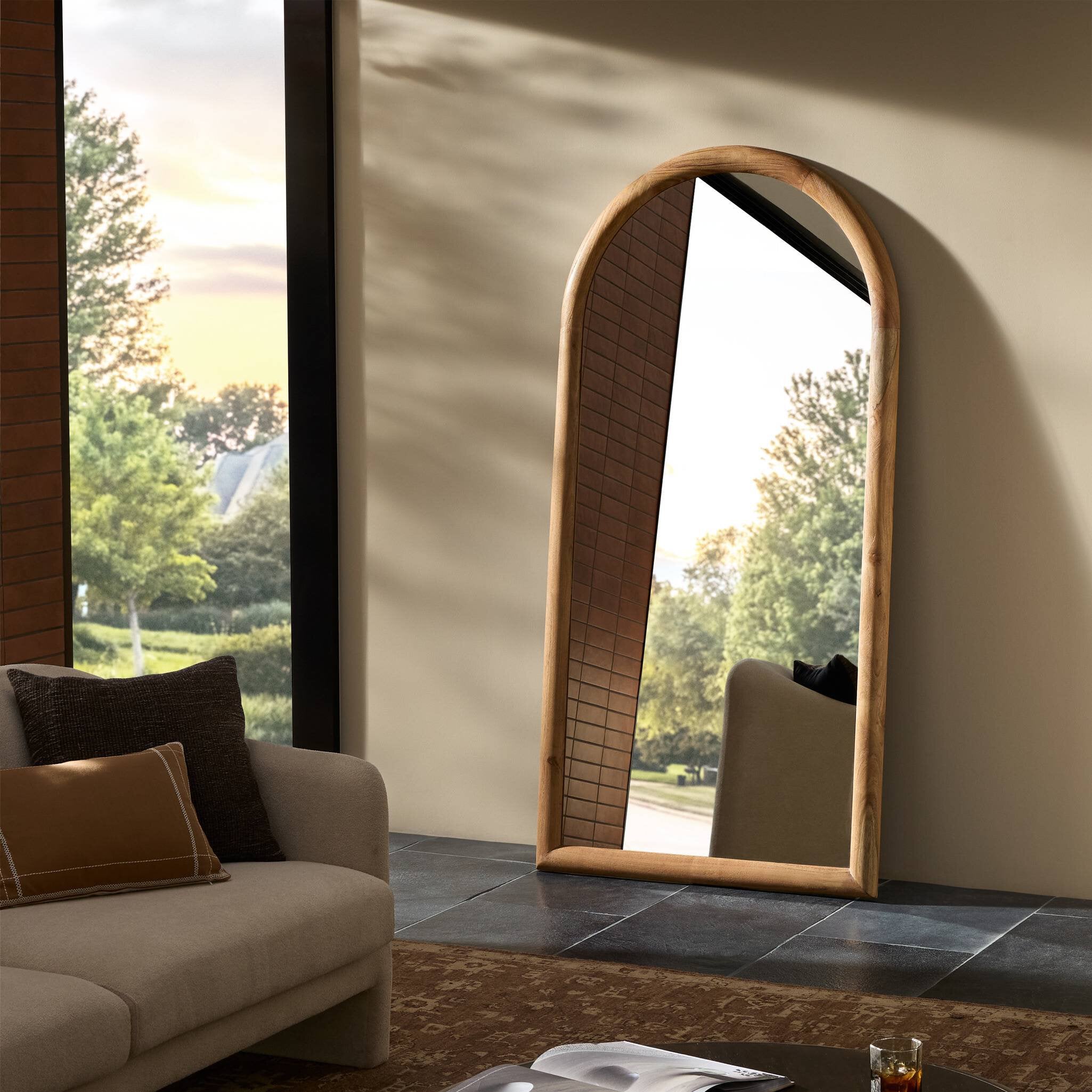 Four Hands Gulliver Floor Mirror — Smoked Acacia