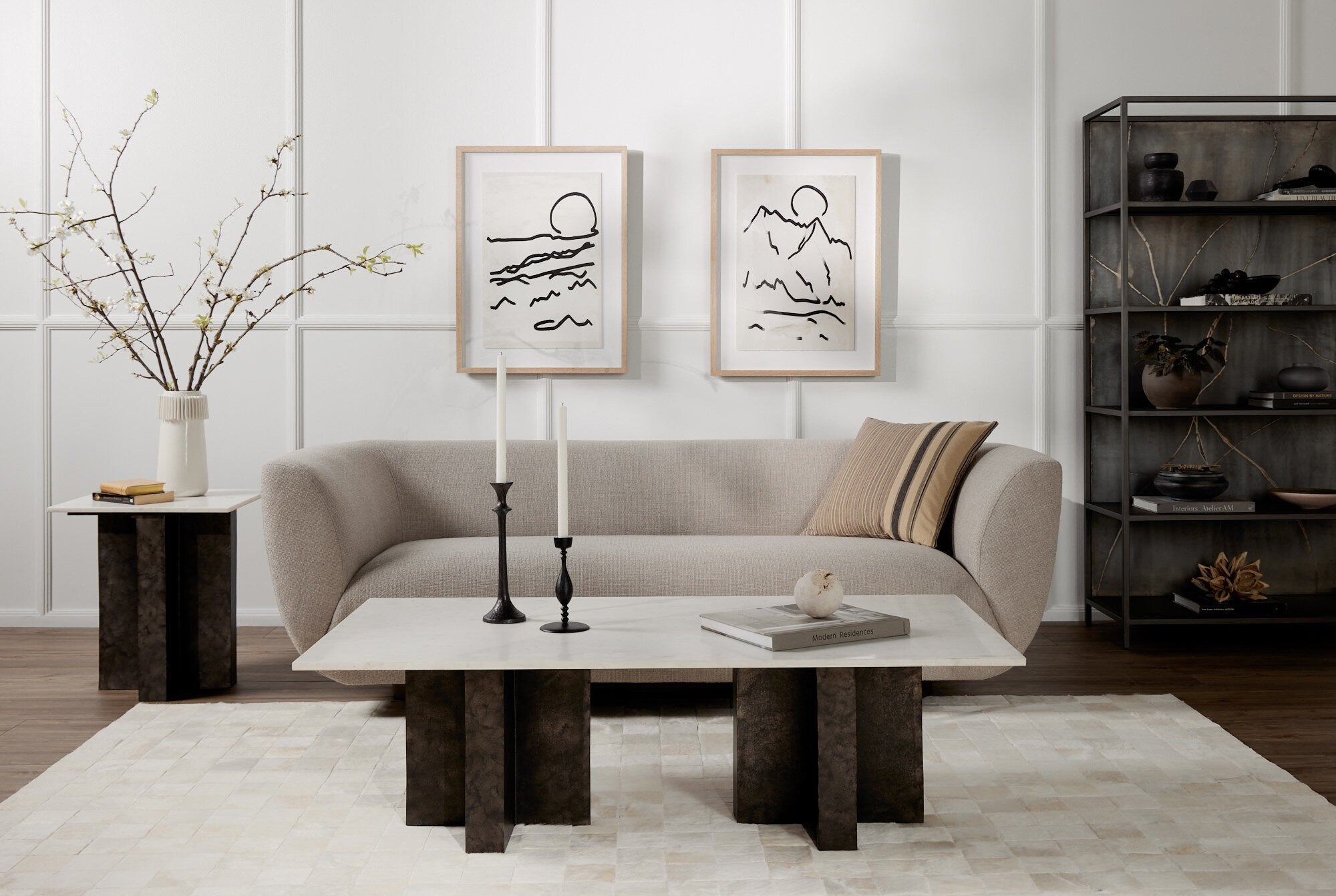 Four Hands Mountain High I by Coup d'Esprit — 230427-001 - 24.0x32.0-Vertical Grain 2.5 White Oak-Medium