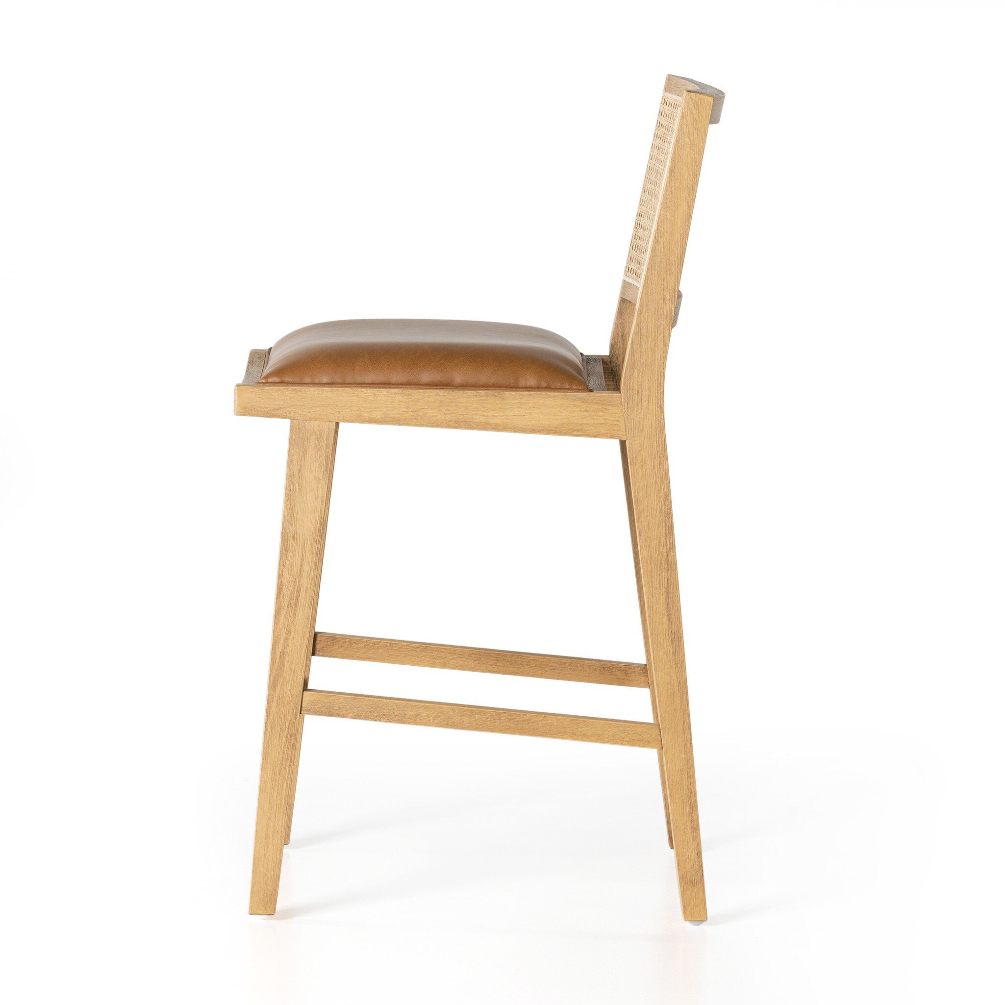 Four Hands Sage Bar + Counter Stool — Sierra Butterscotch-Natural Beech-Natural Cane-Counter