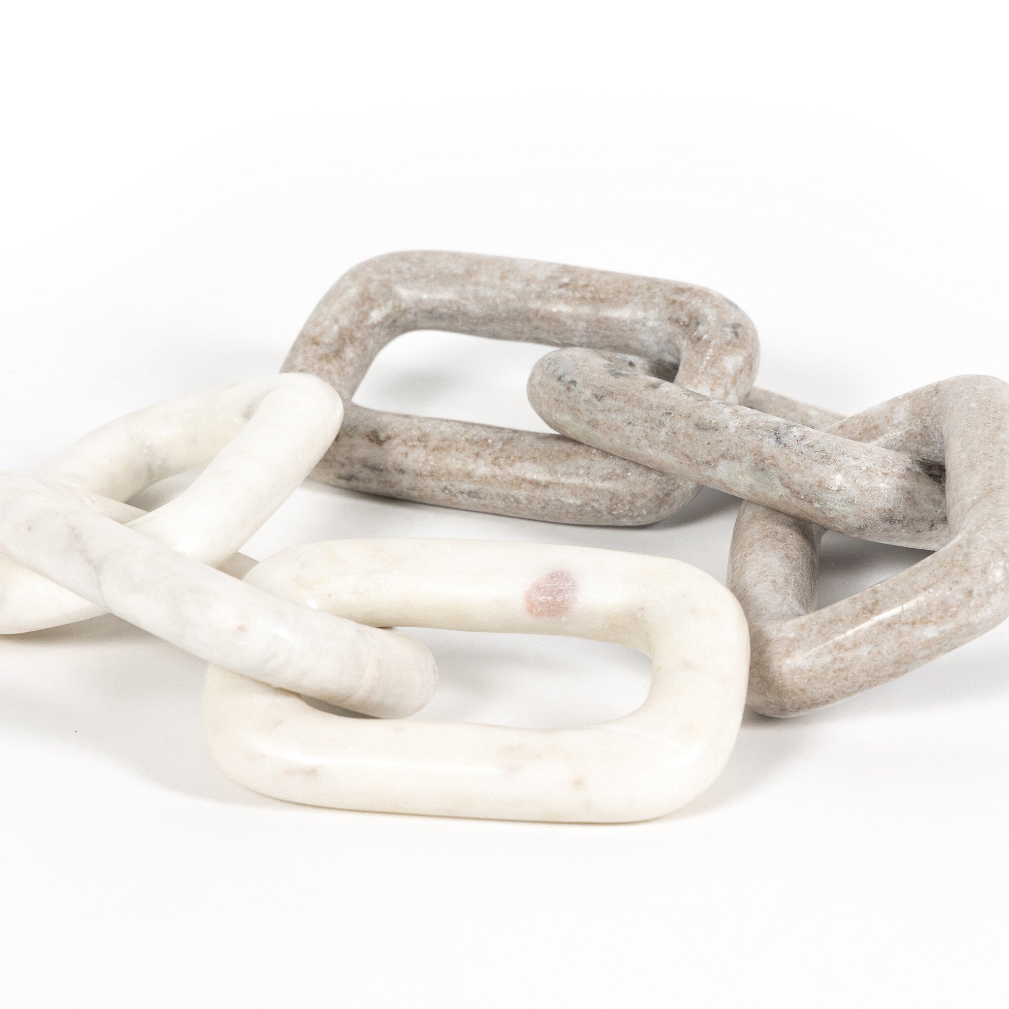 Four Hands Marble Chain — Creamy Taupe Marble Solid
