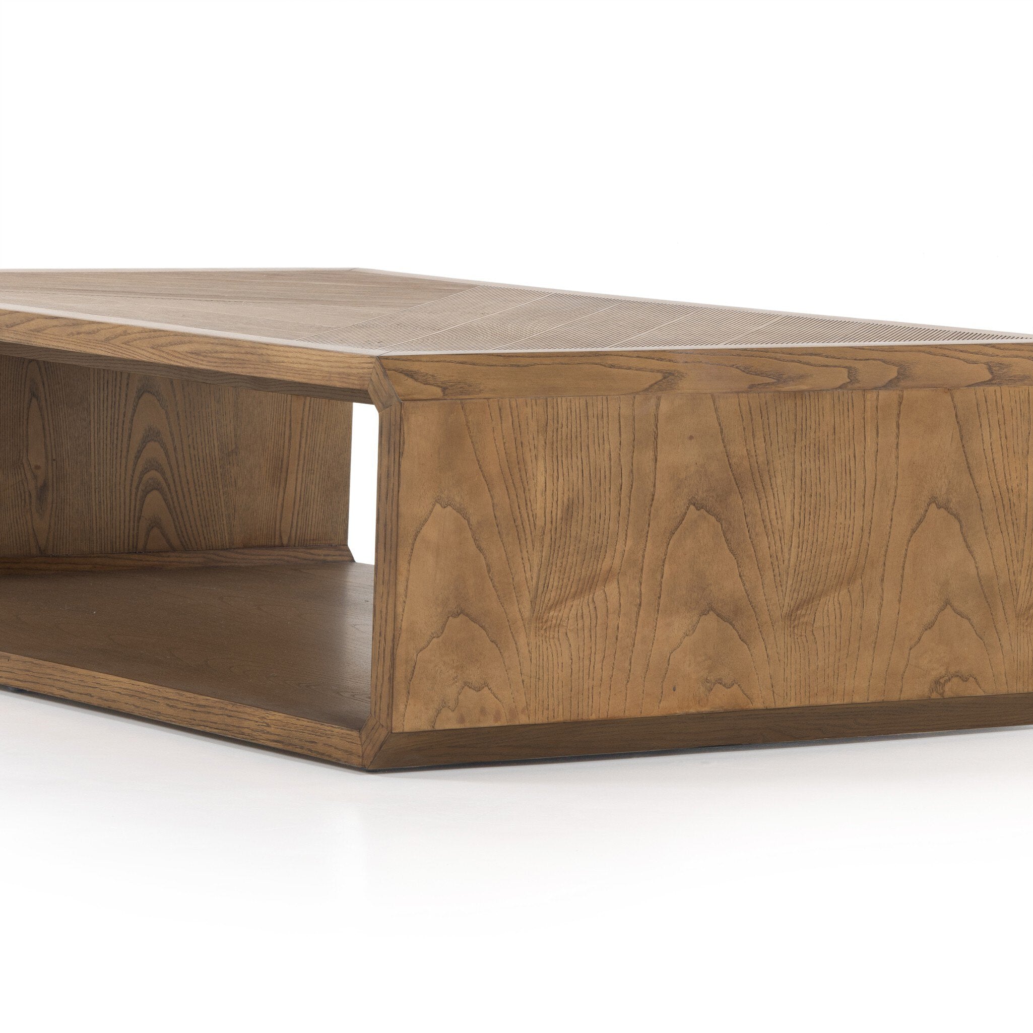 Four Hands Caspian Coffee Table — Natural Ash-Natural Ash Veneer