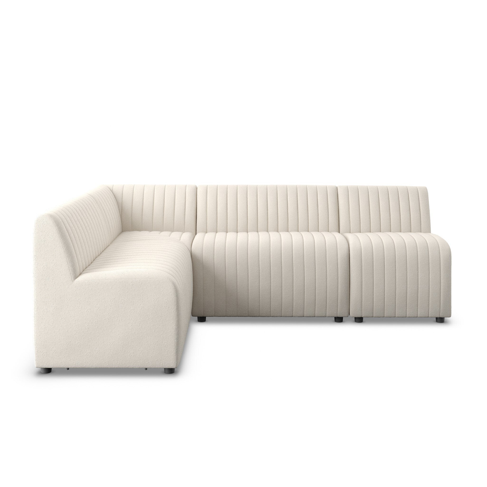 Four Hands Augustine Dining Banquette, L-Shape — Capri Oatmeal