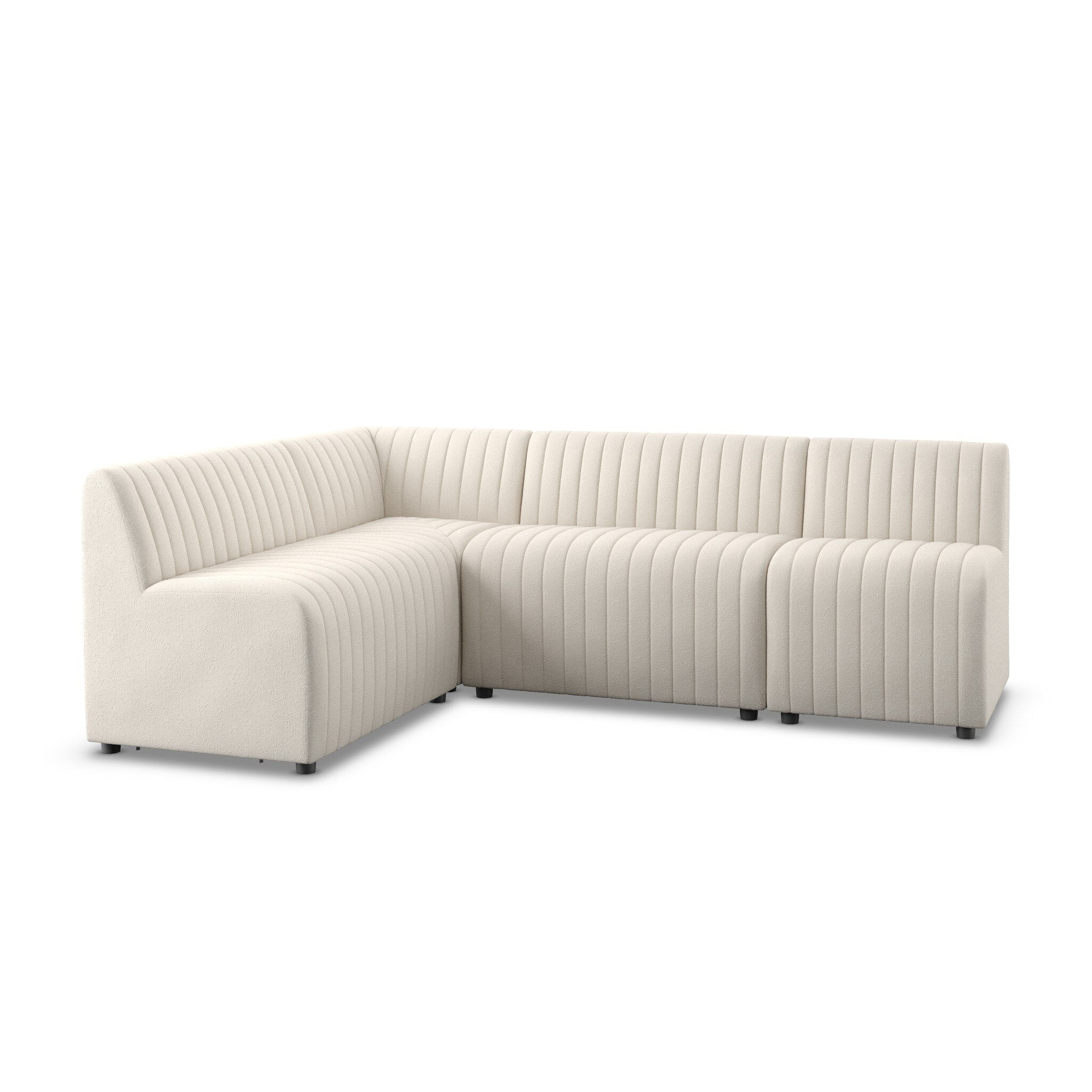 Four Hands Augustine Dining Banquette, L-Shape — Capri Oatmeal