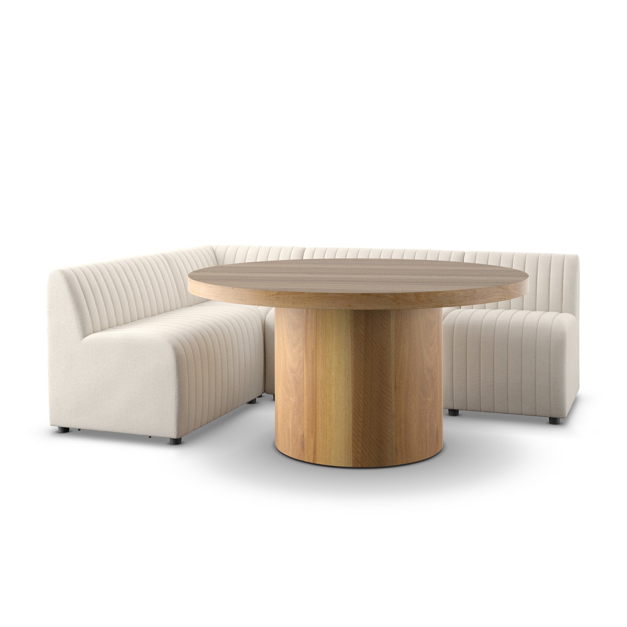 Four Hands Augustine Dining Banquette, L-Shape — Capri Oatmeal