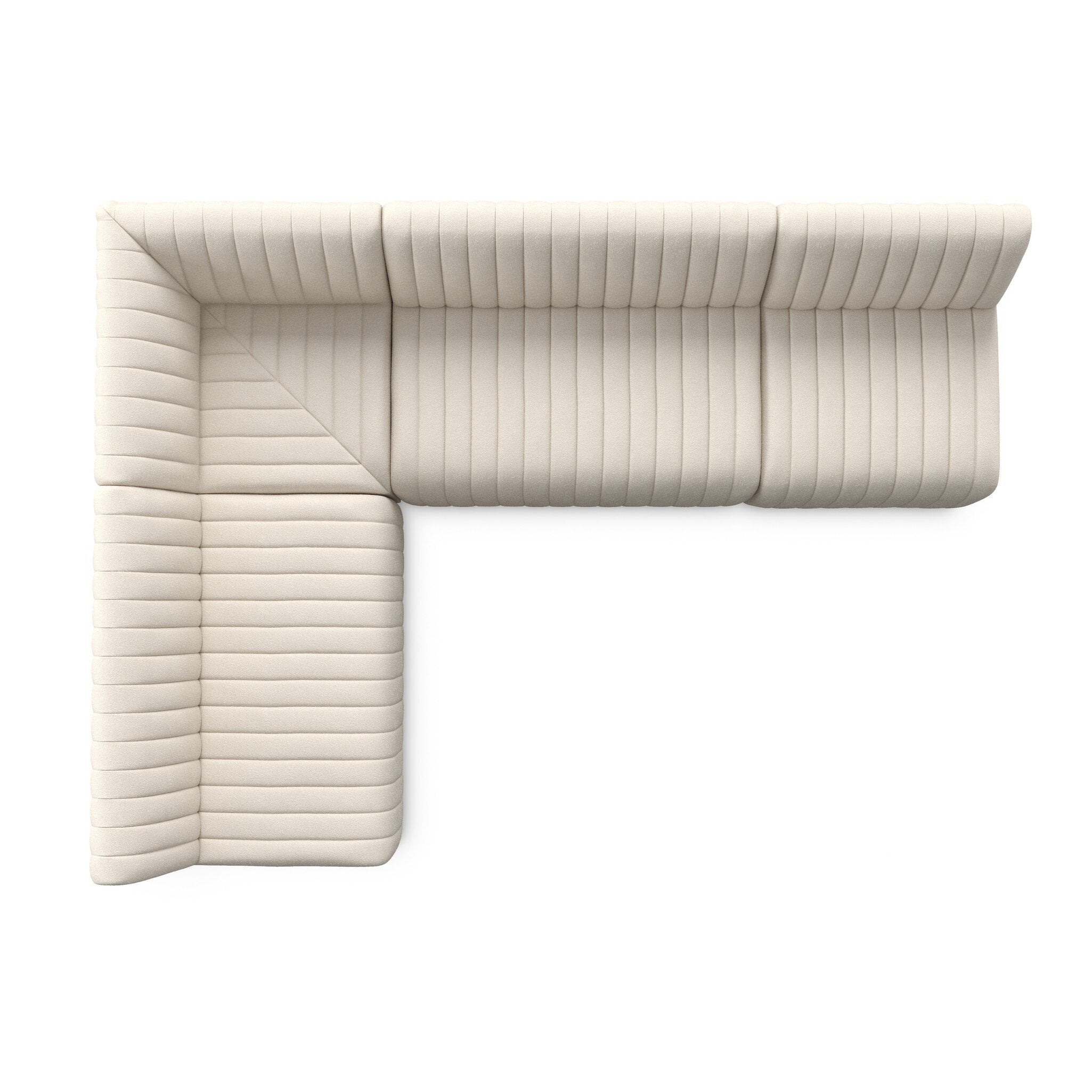Four Hands Augustine Dining Banquette, L-Shape — Capri Oatmeal