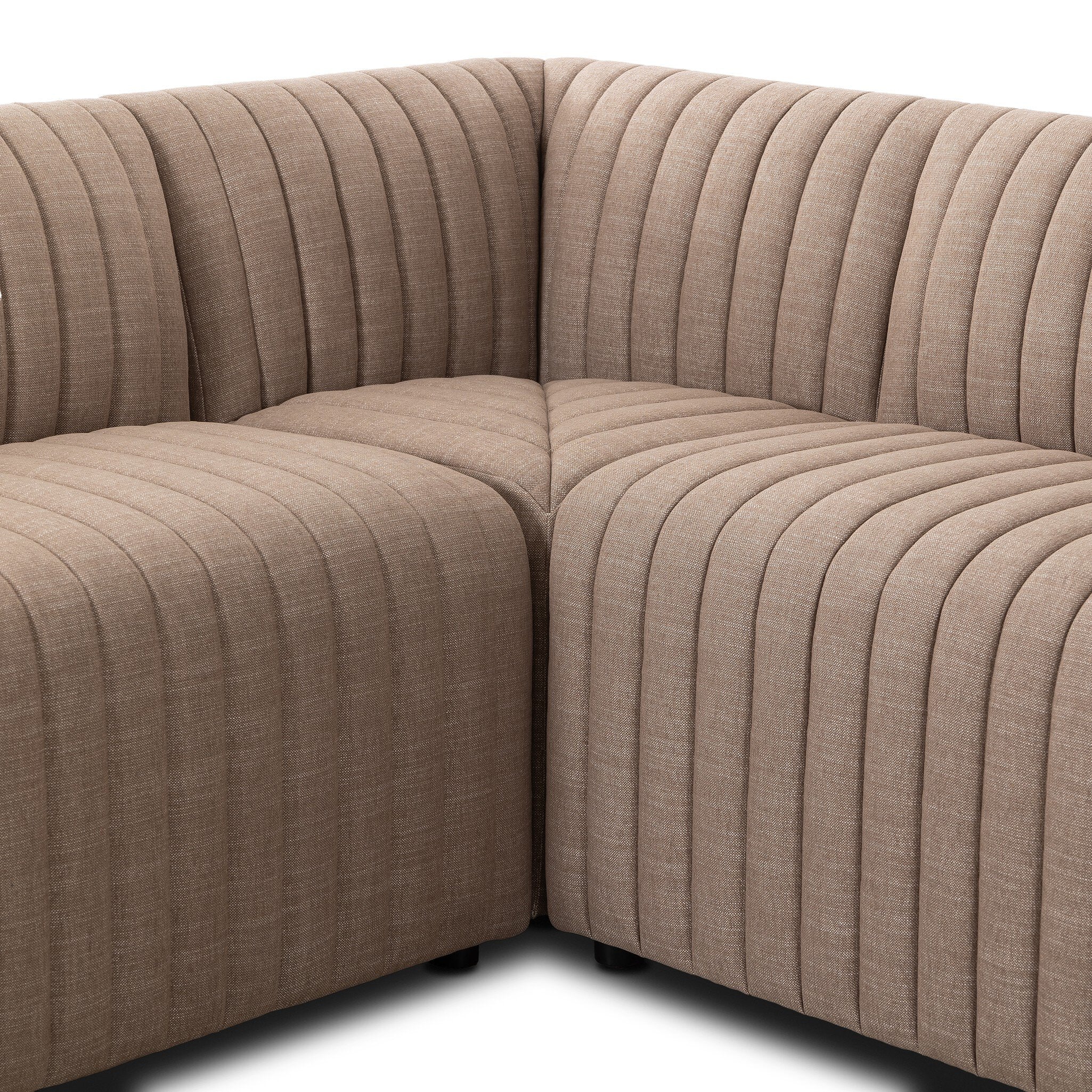 Four Hands Augustine Dining Banquette, L-Shape — Crypton Nomad Taupe