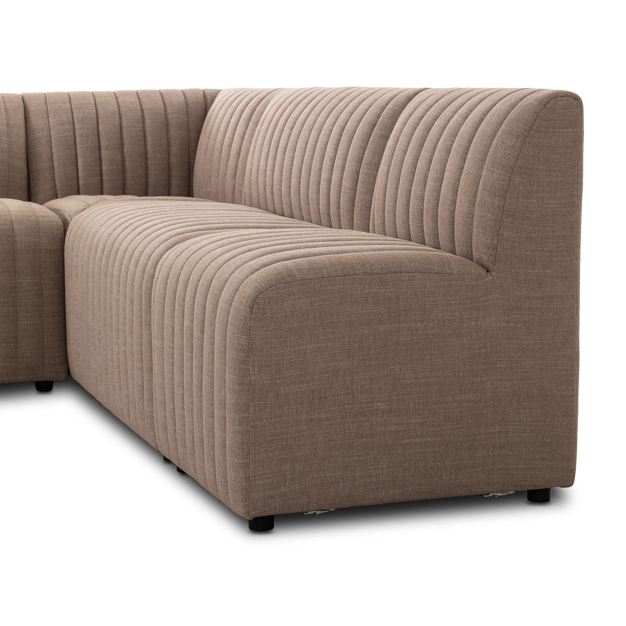 Four Hands Augustine Dining Banquette, L-Shape — Crypton Nomad Taupe
