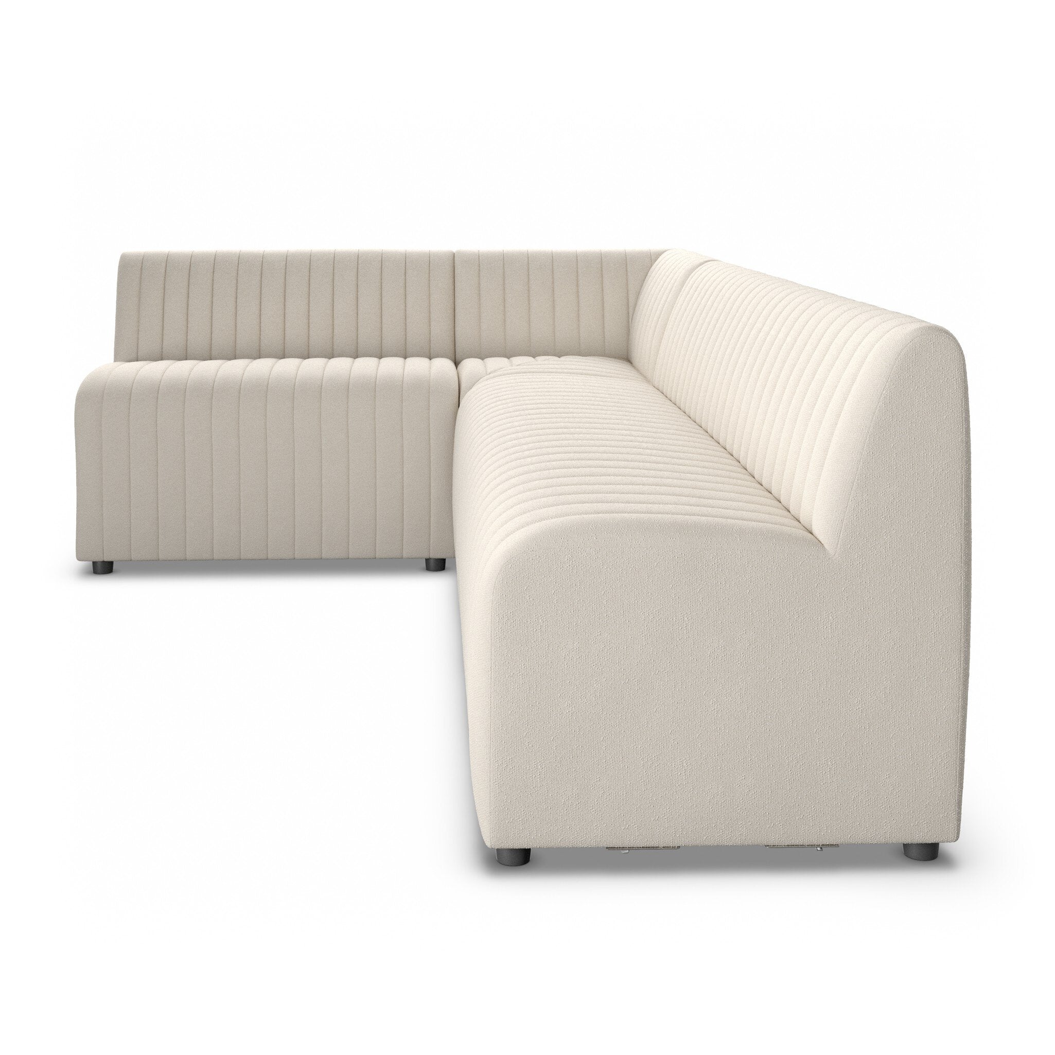Four Hands Augustine Dining Banquette, L-Shape — Capri Oatmeal