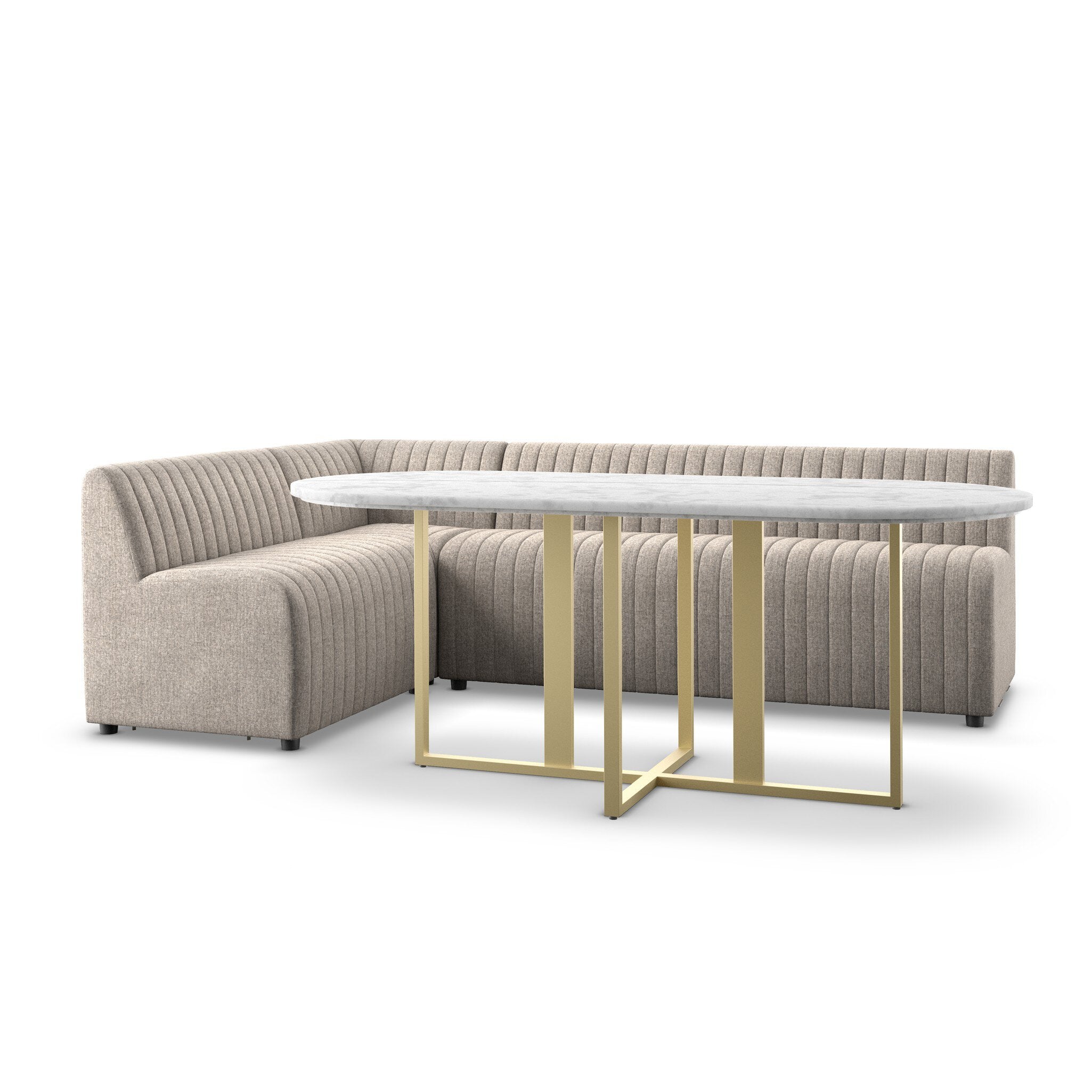 Four Hands Augustine Dining Banquette, L-Shape — Orly Natural