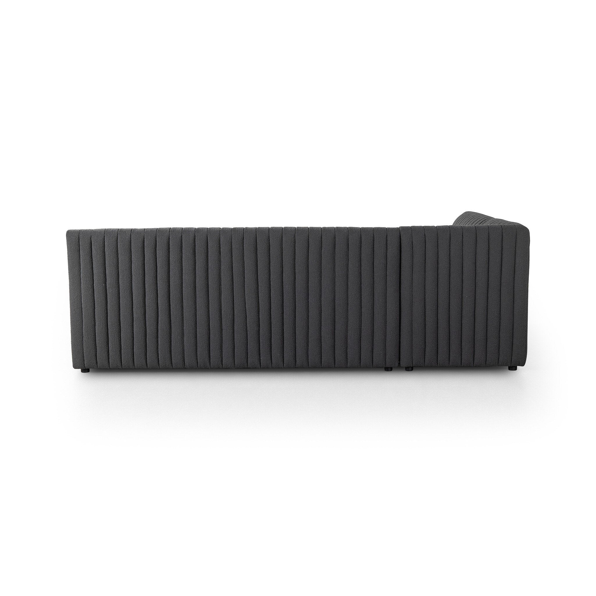 Four Hands Augustine Dining Banquette, L-Shape — FIQA Boucle Charcoal