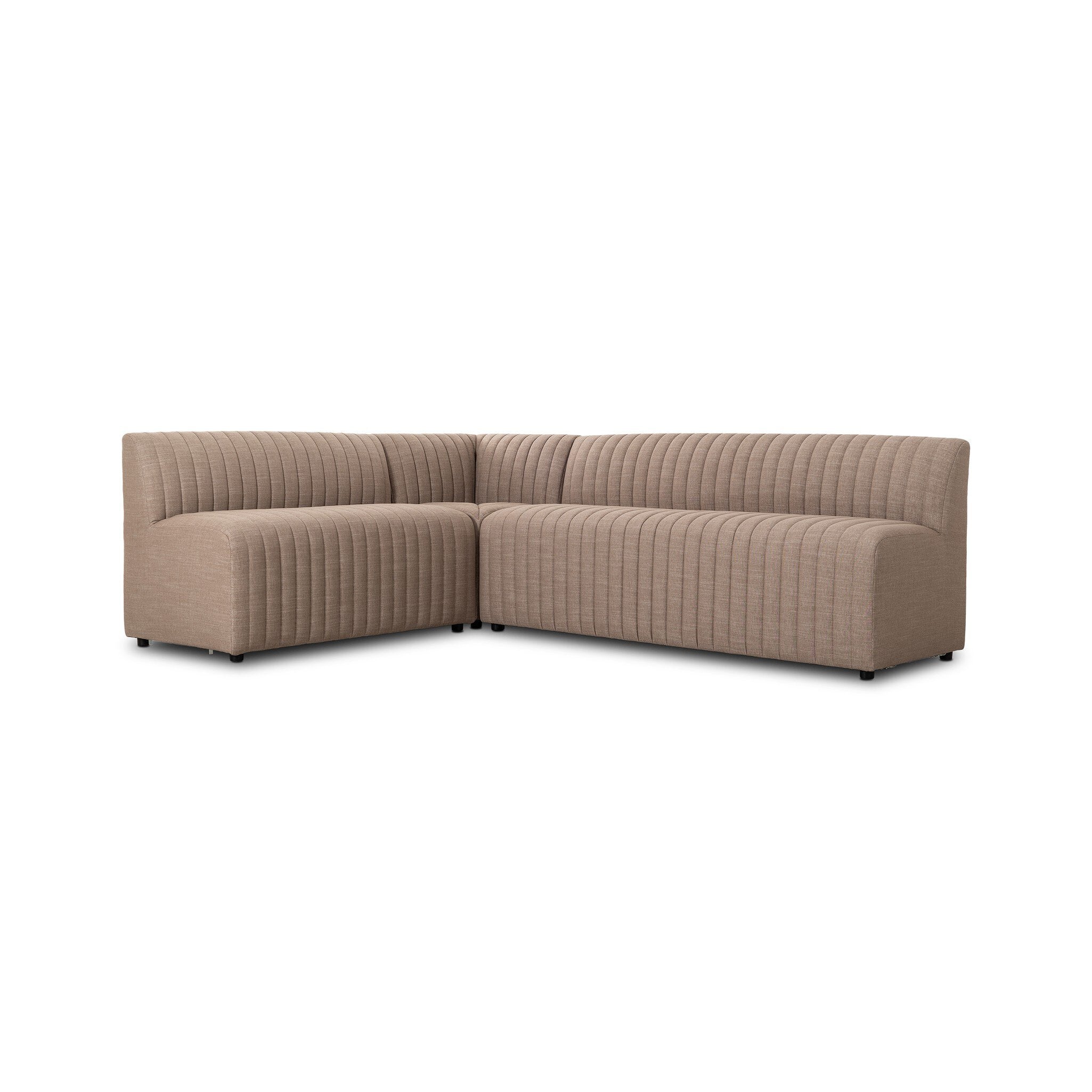 Four Hands Augustine Dining Banquette, L-Shape — Crypton Nomad Taupe