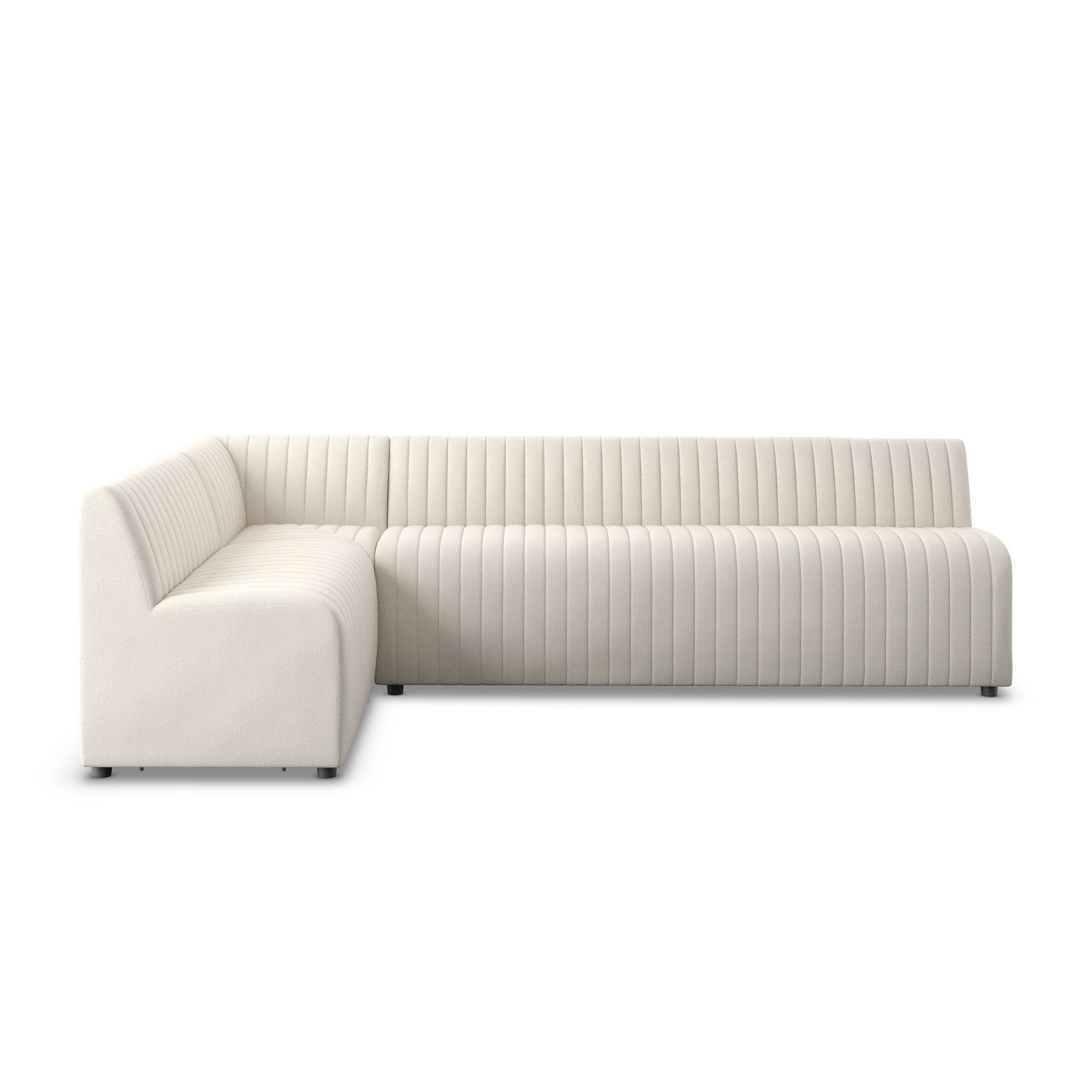 Four Hands Augustine Dining Banquette, L-Shape — Capri Oatmeal