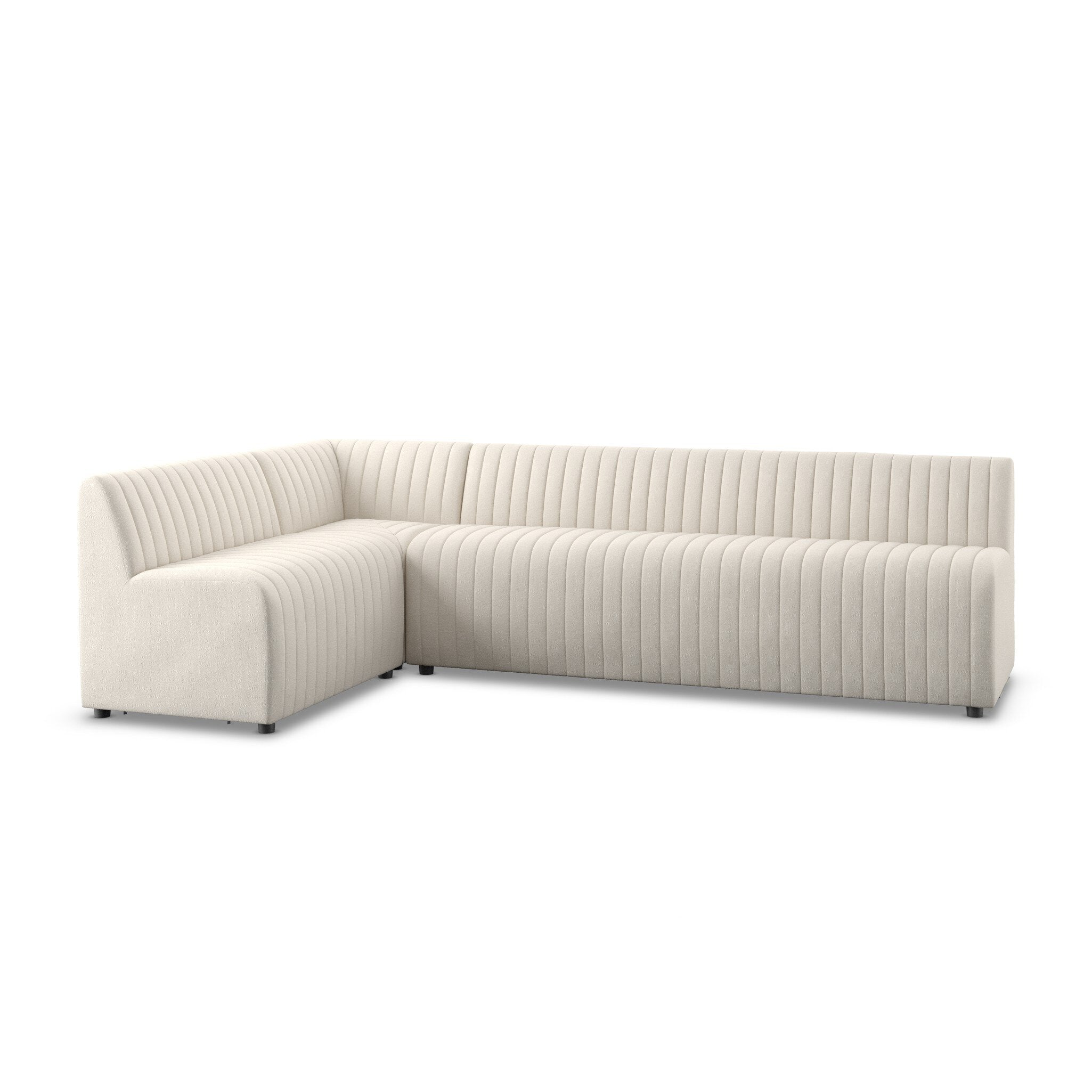 Four Hands Augustine Dining Banquette, L-Shape — Capri Oatmeal
