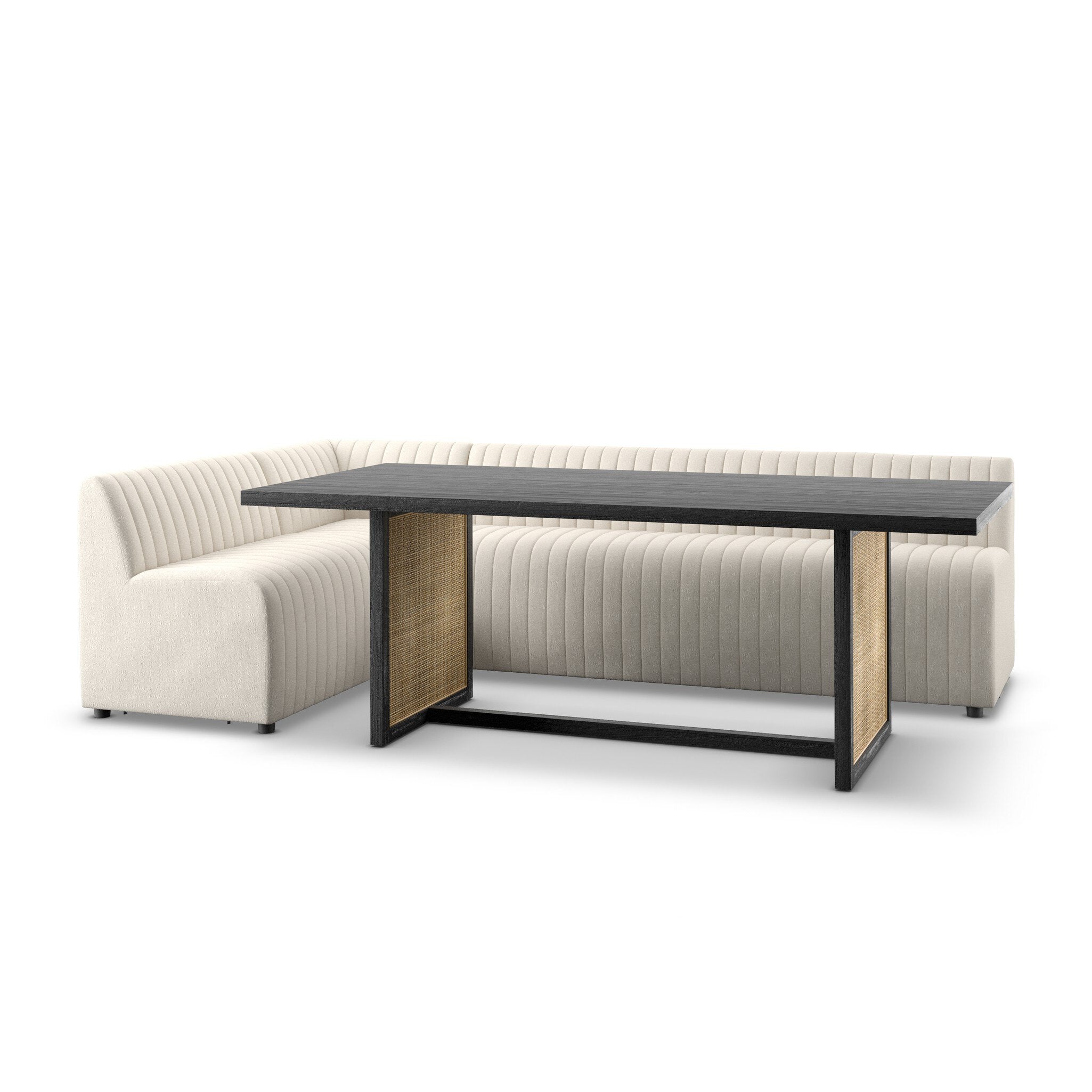 Four Hands Augustine Dining Banquette, L-Shape — Capri Oatmeal