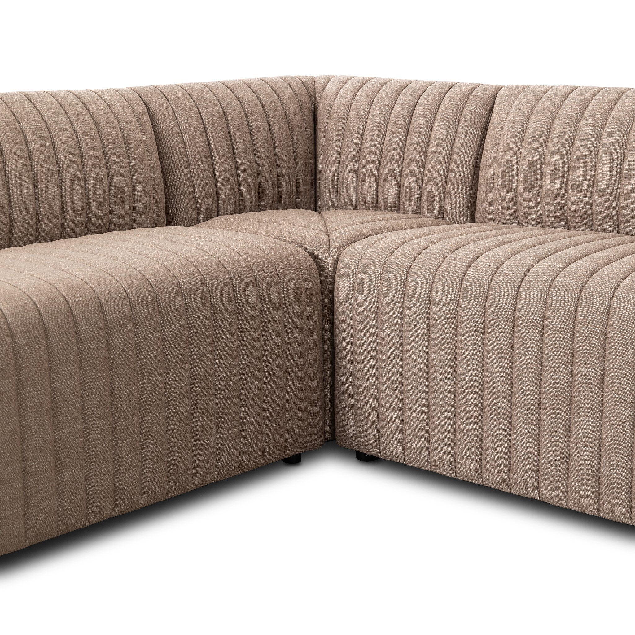 Four Hands Augustine Dining Banquette, L-Shape — Crypton Nomad Taupe