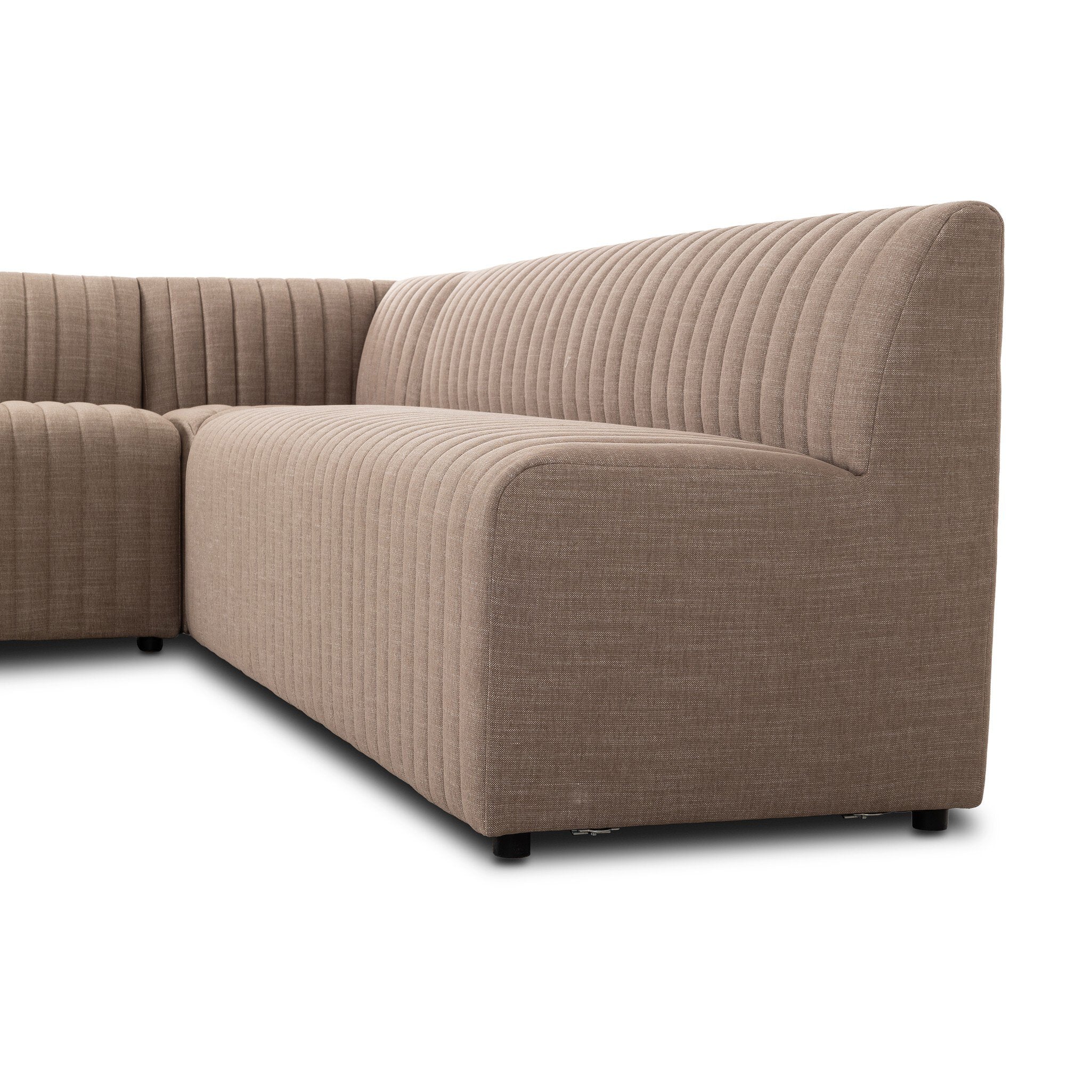 Four Hands Augustine Dining Banquette, L-Shape — Crypton Nomad Taupe