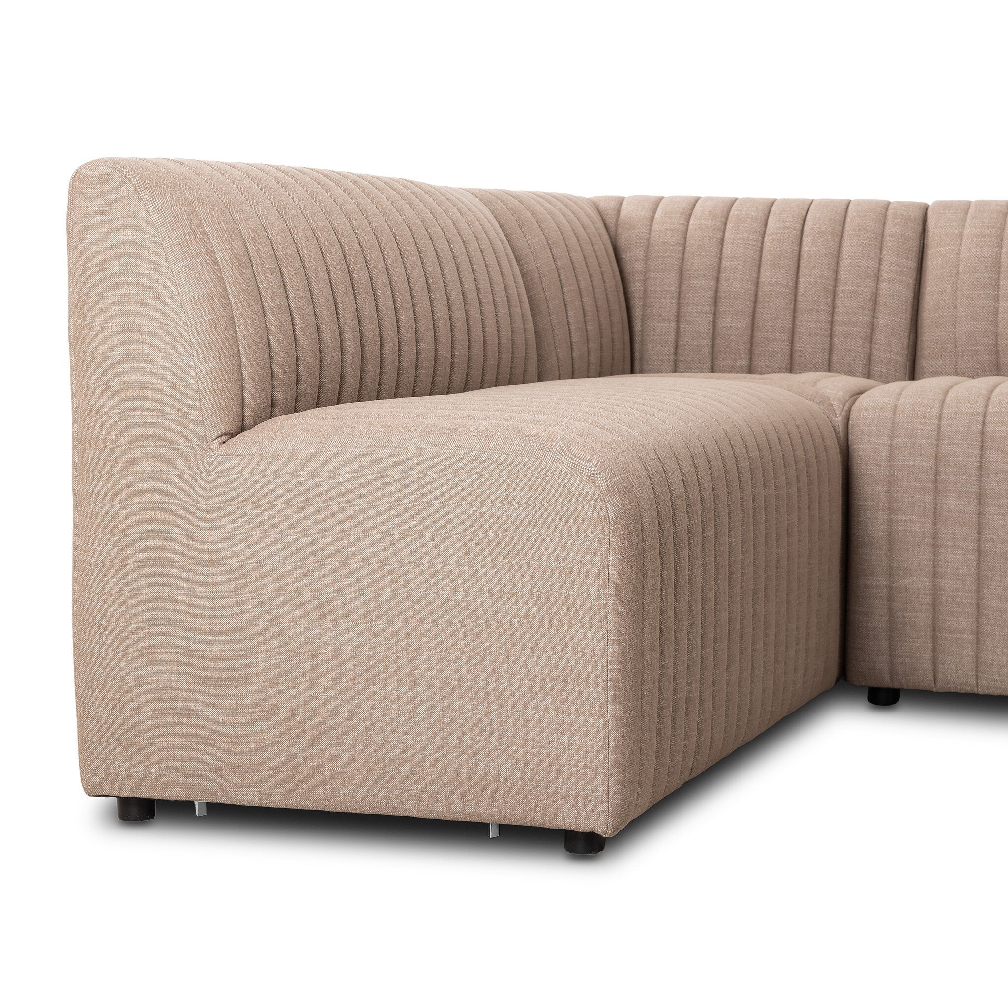 Four Hands Augustine Dining Banquette, L-Shape — Crypton Nomad Taupe
