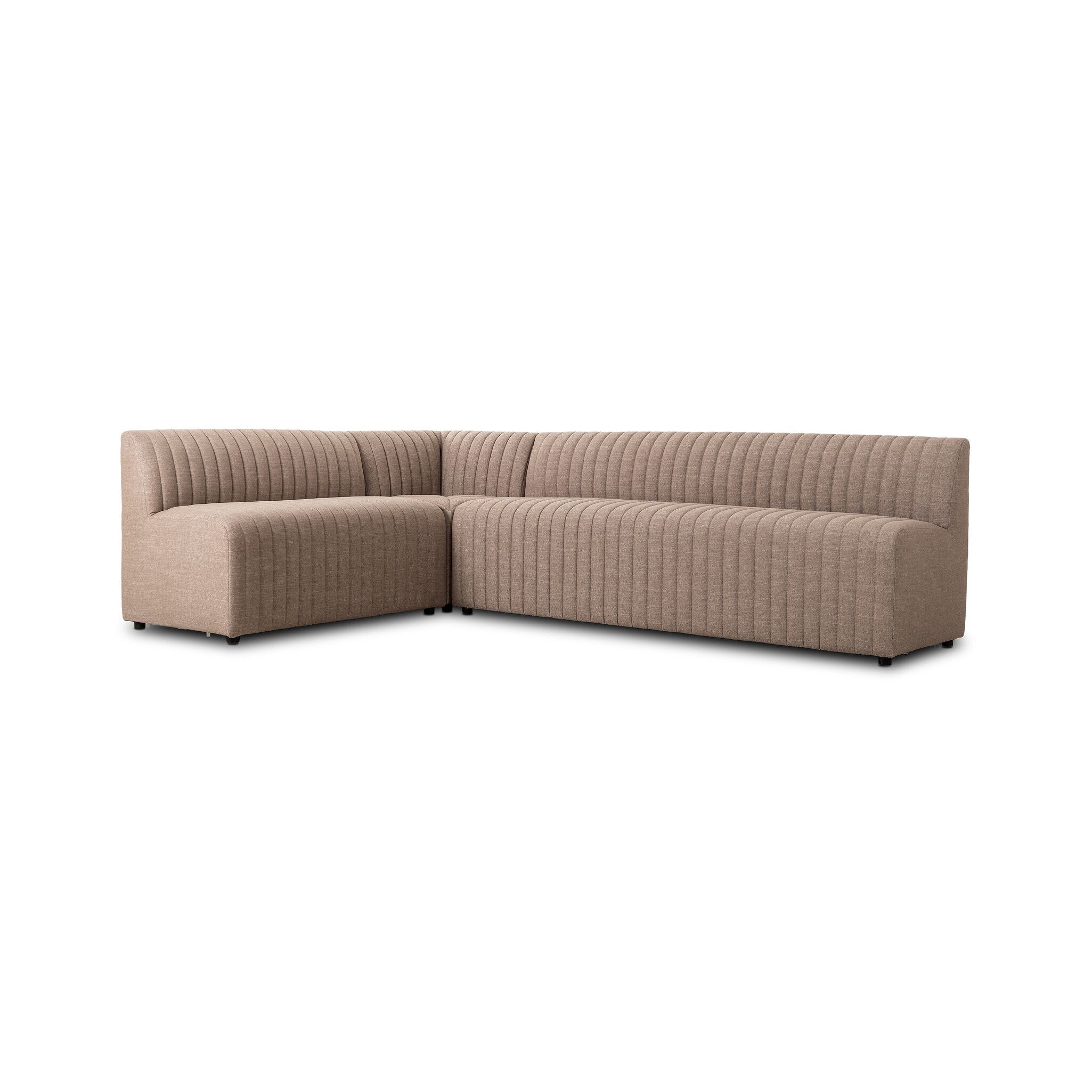 Four Hands Augustine Dining Banquette, L-Shape — Crypton Nomad Taupe
