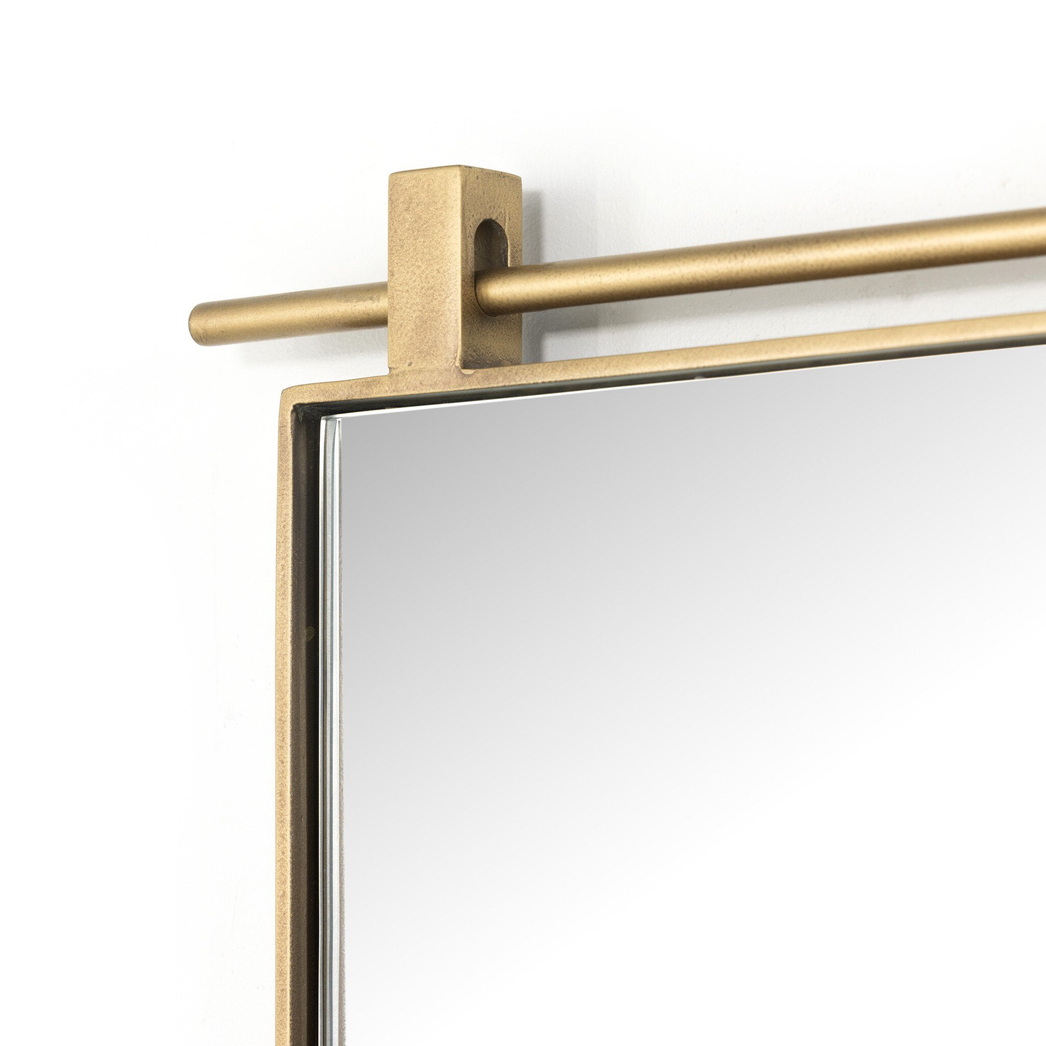 Four Hands Chico Small Arch Mirror — Antique Brass-Mirror