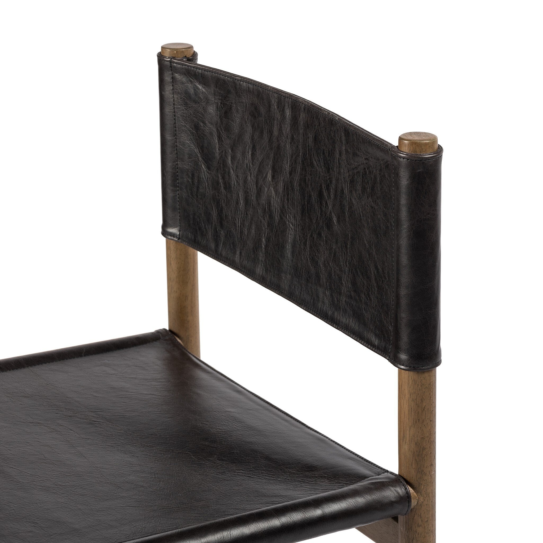 Four Hands Kena Dining Chair — Sonoma Black-Vintage Natural