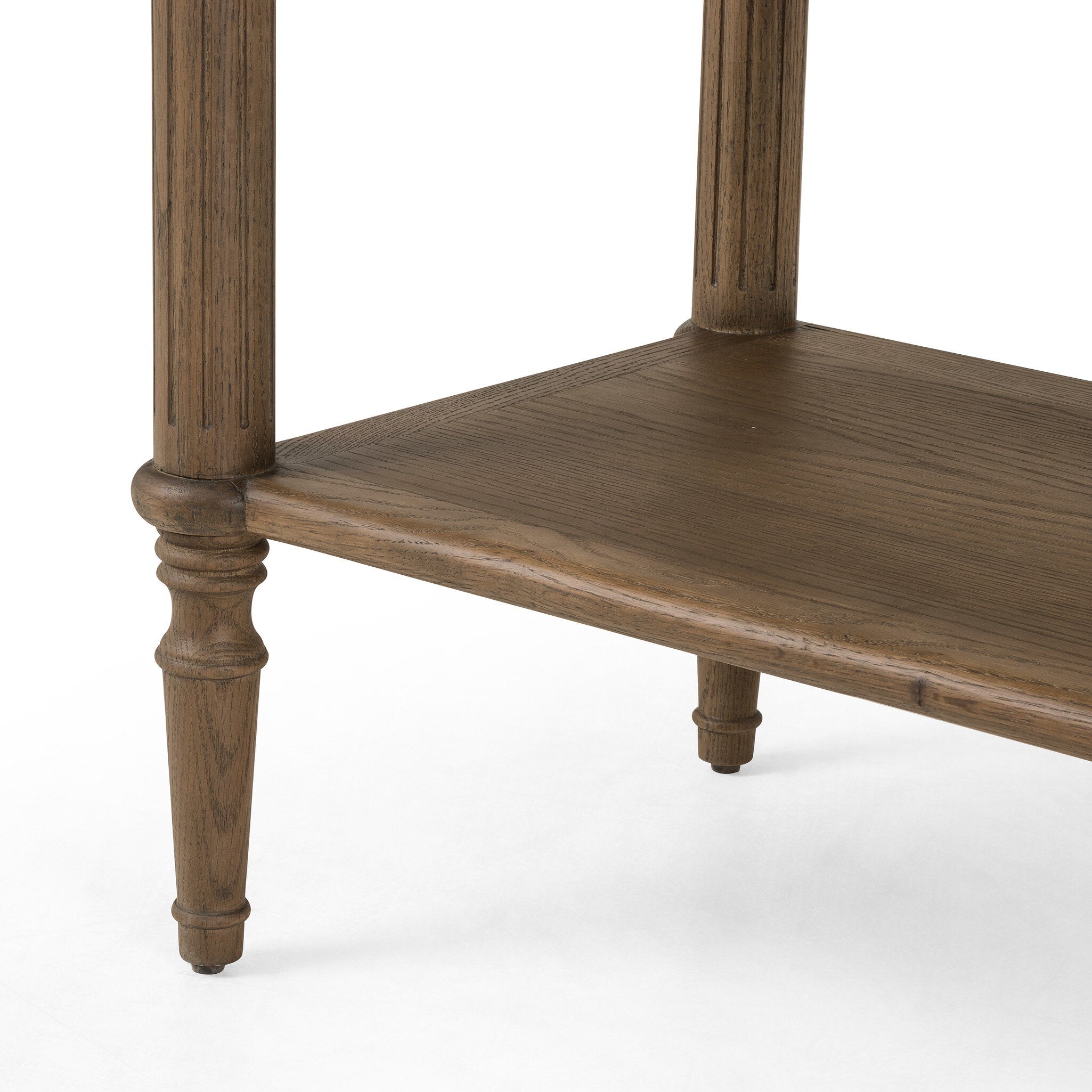 Four Hands Toulouse Nightstand — Toasted Oak-Toasted Oak Veneer-Aged Brass