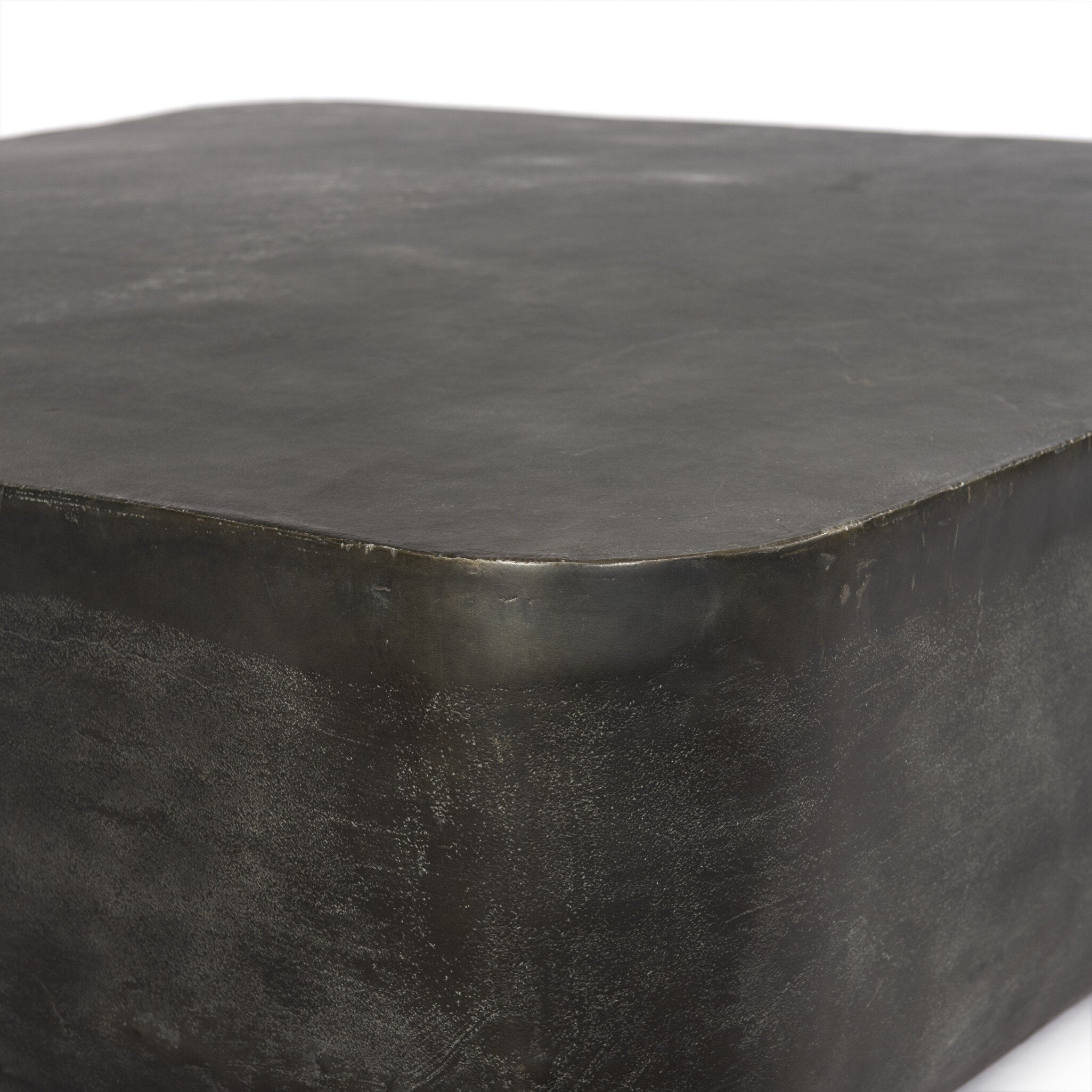 Four Hands Basil Square Outdoor Coffee Table — Aged Grey