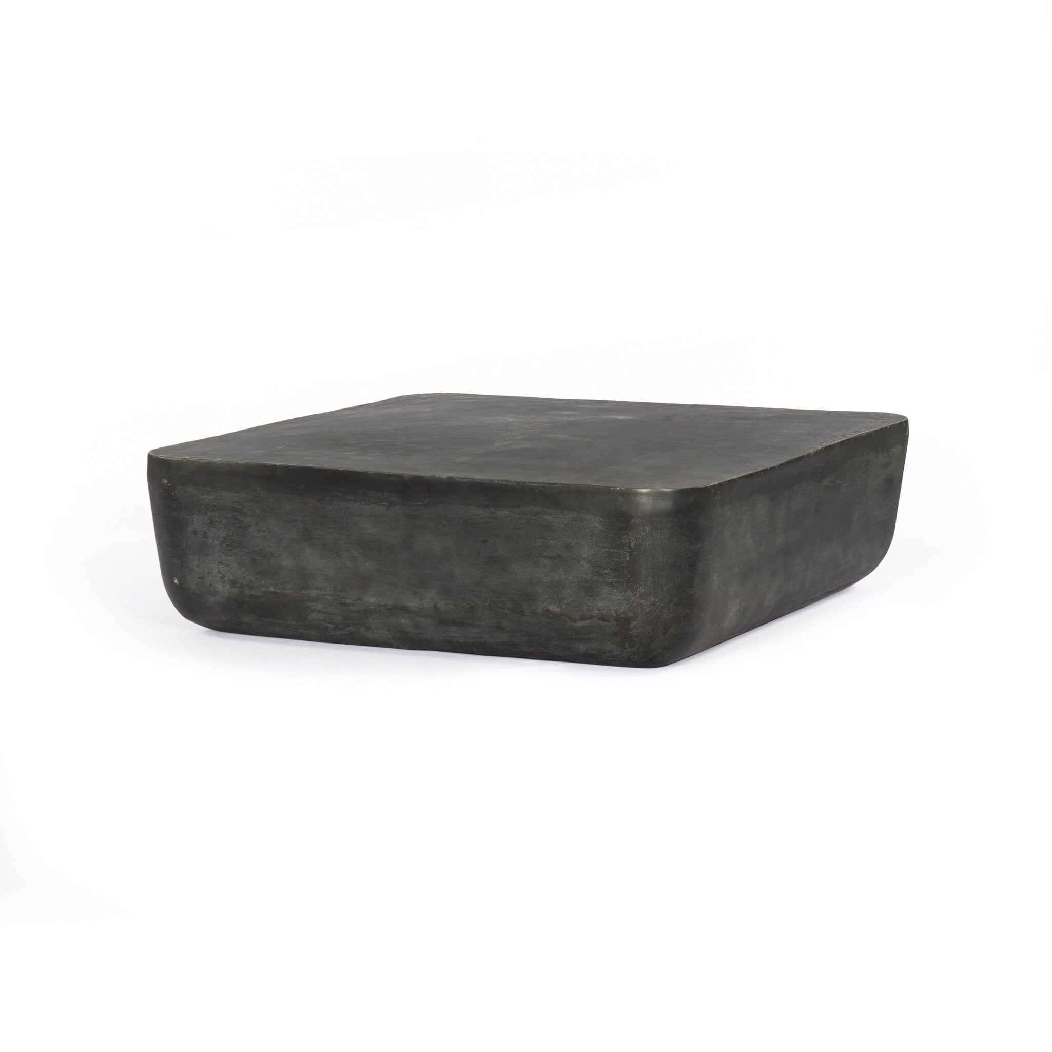 Four Hands Basil Square Outdoor Coffee Table — Aged Grey