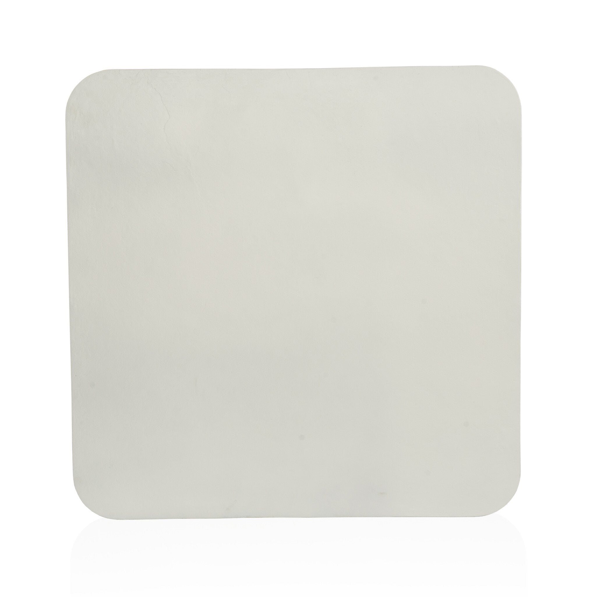 Four Hands Basil Square Outdoor Coffee Table — Matte White Cast Aluminum
