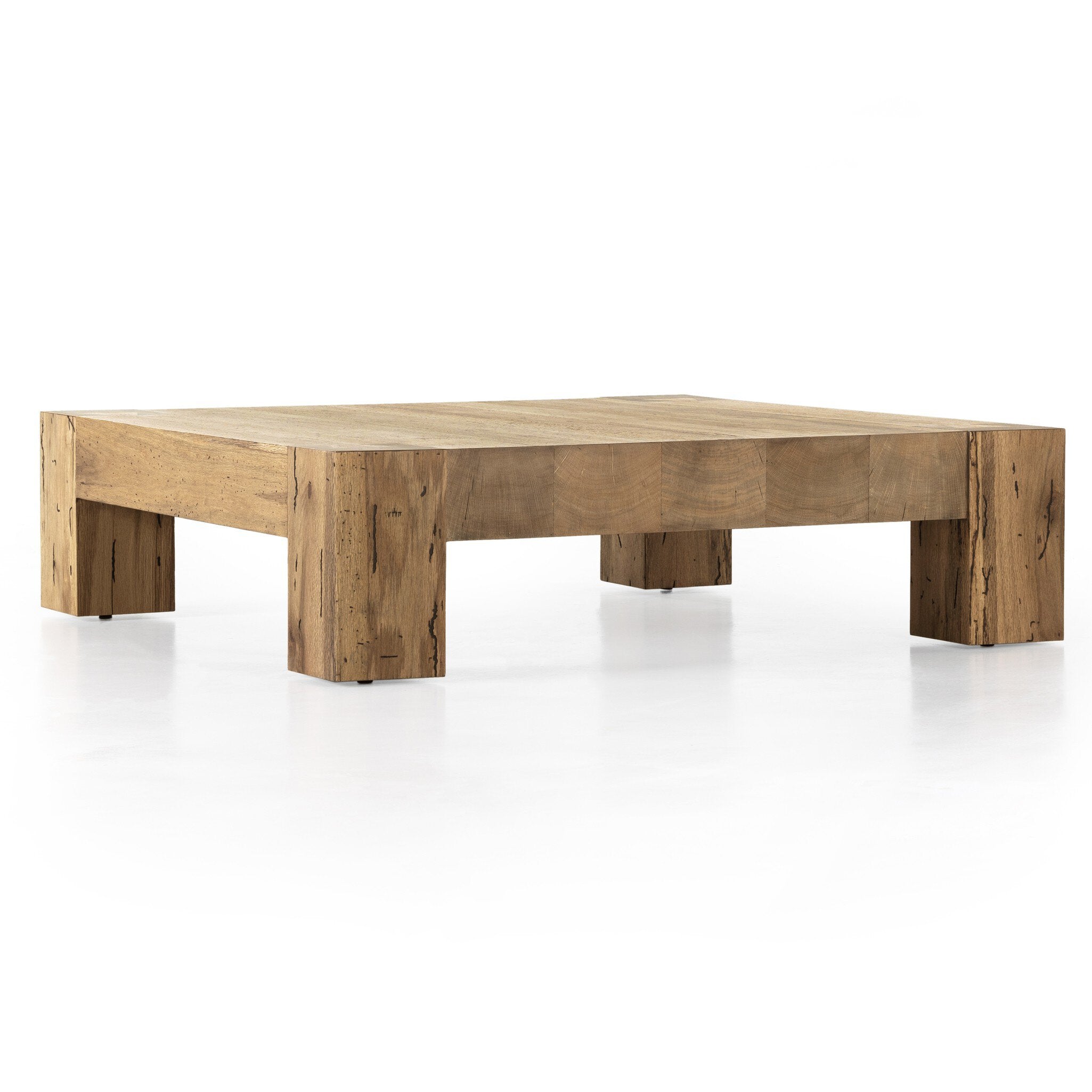Four Hands Abaso Coffee Table — Rustic Wormwood Oak