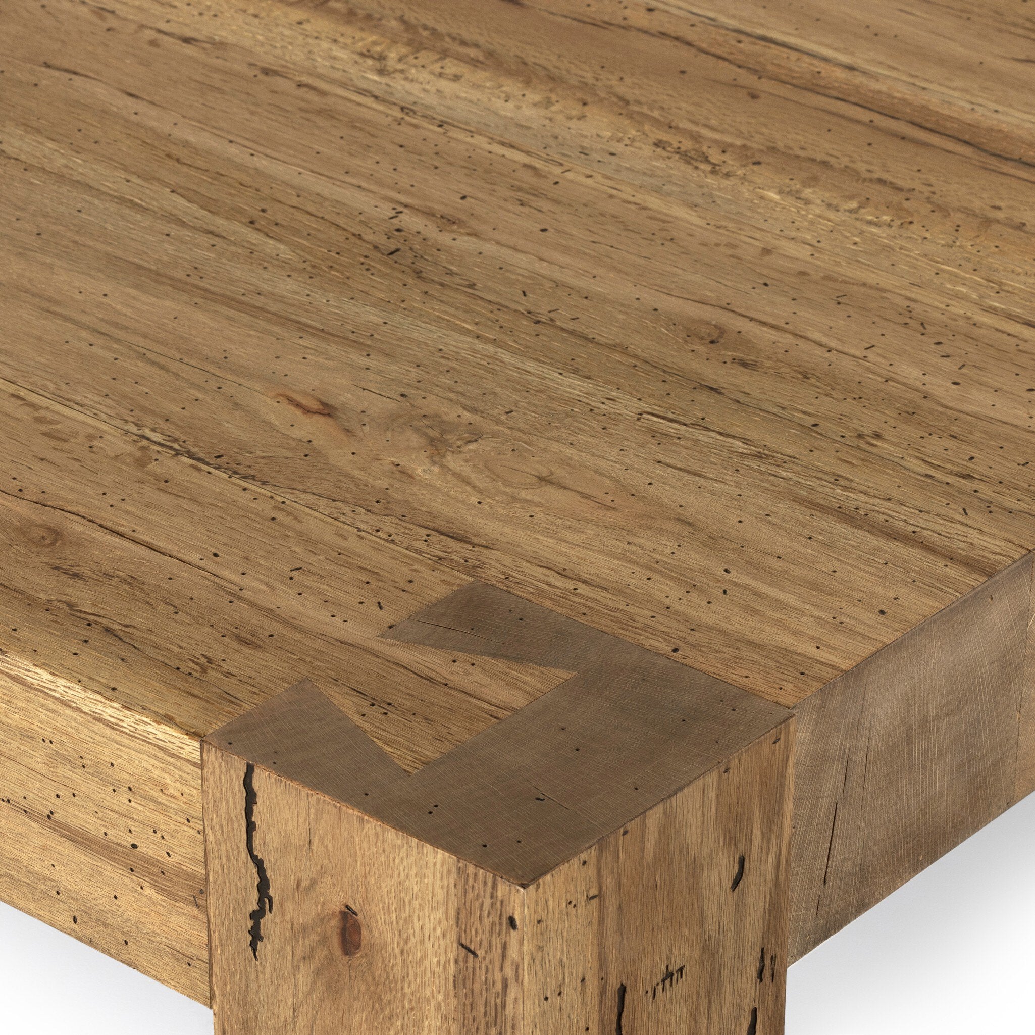 Four Hands Abaso Coffee Table — Rustic Wormwood Oak
