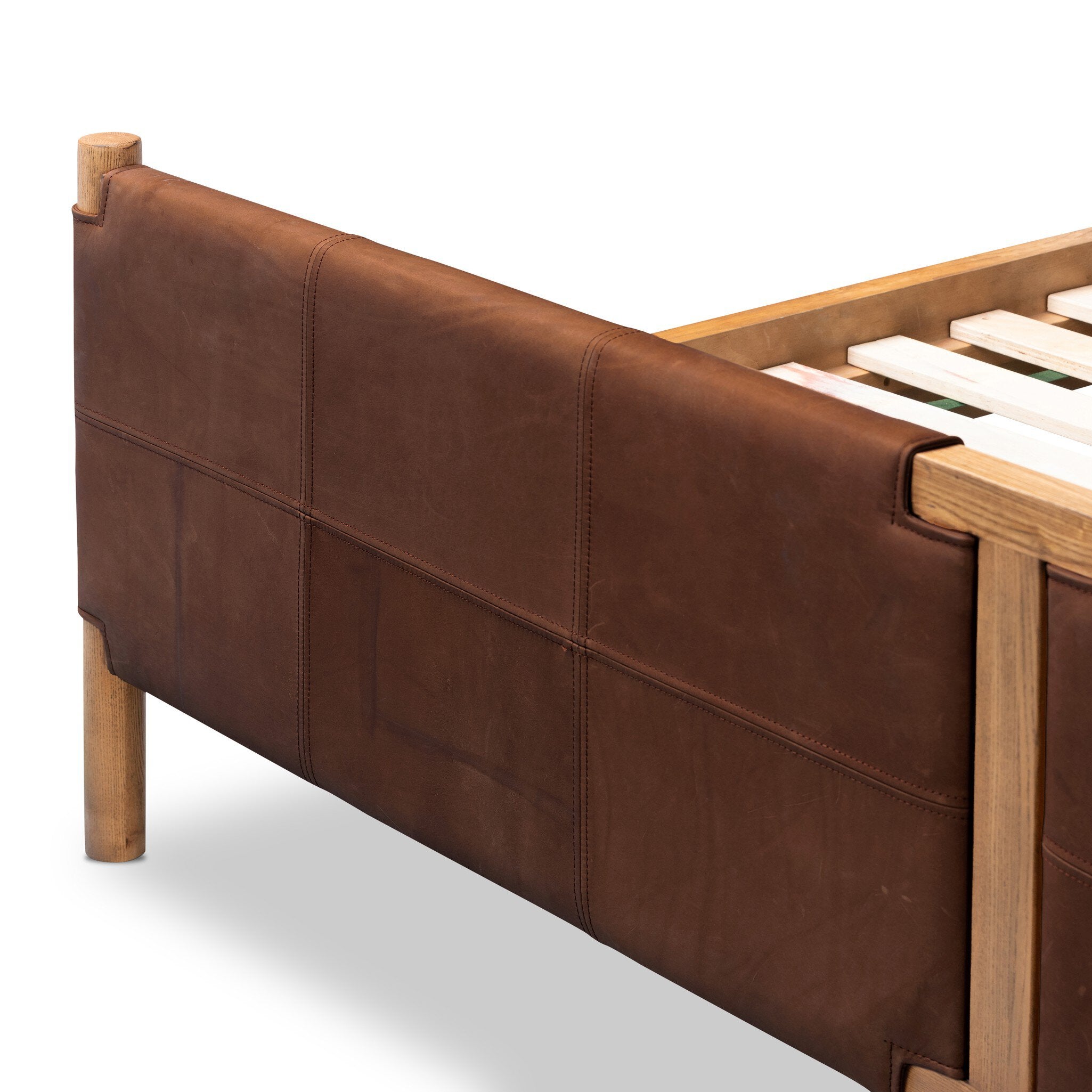 Four Hands Salado Bed — Heirloom Sienna-Natural Ash Veneer-Natural Ash Solid-King