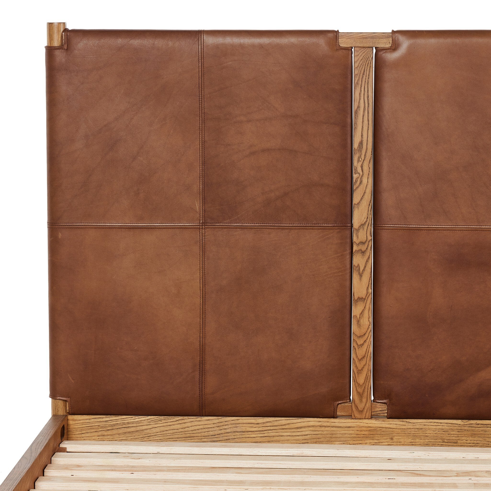 Four Hands Salado Bed — Heirloom Sienna-Natural Ash Veneer-Natural Ash Solid-Queen