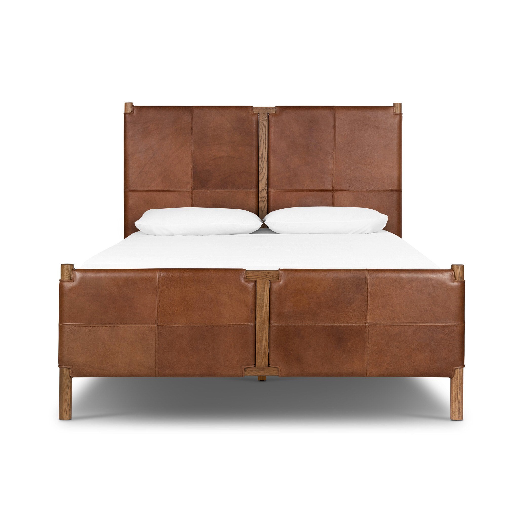 Four Hands Salado Bed — Heirloom Sienna-Natural Ash Veneer-Natural Ash Solid-Queen