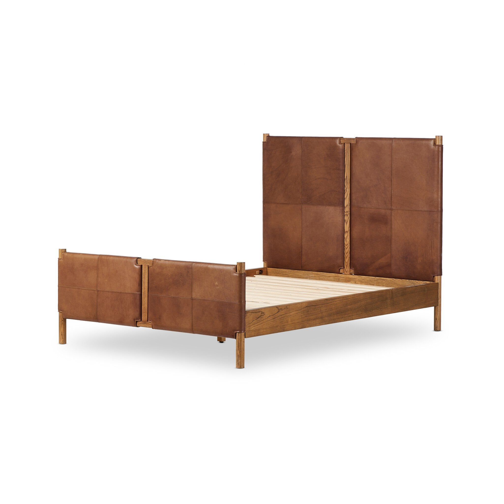 Four Hands Salado Bed — Heirloom Sienna-Natural Ash Veneer-Natural Ash Solid-Queen