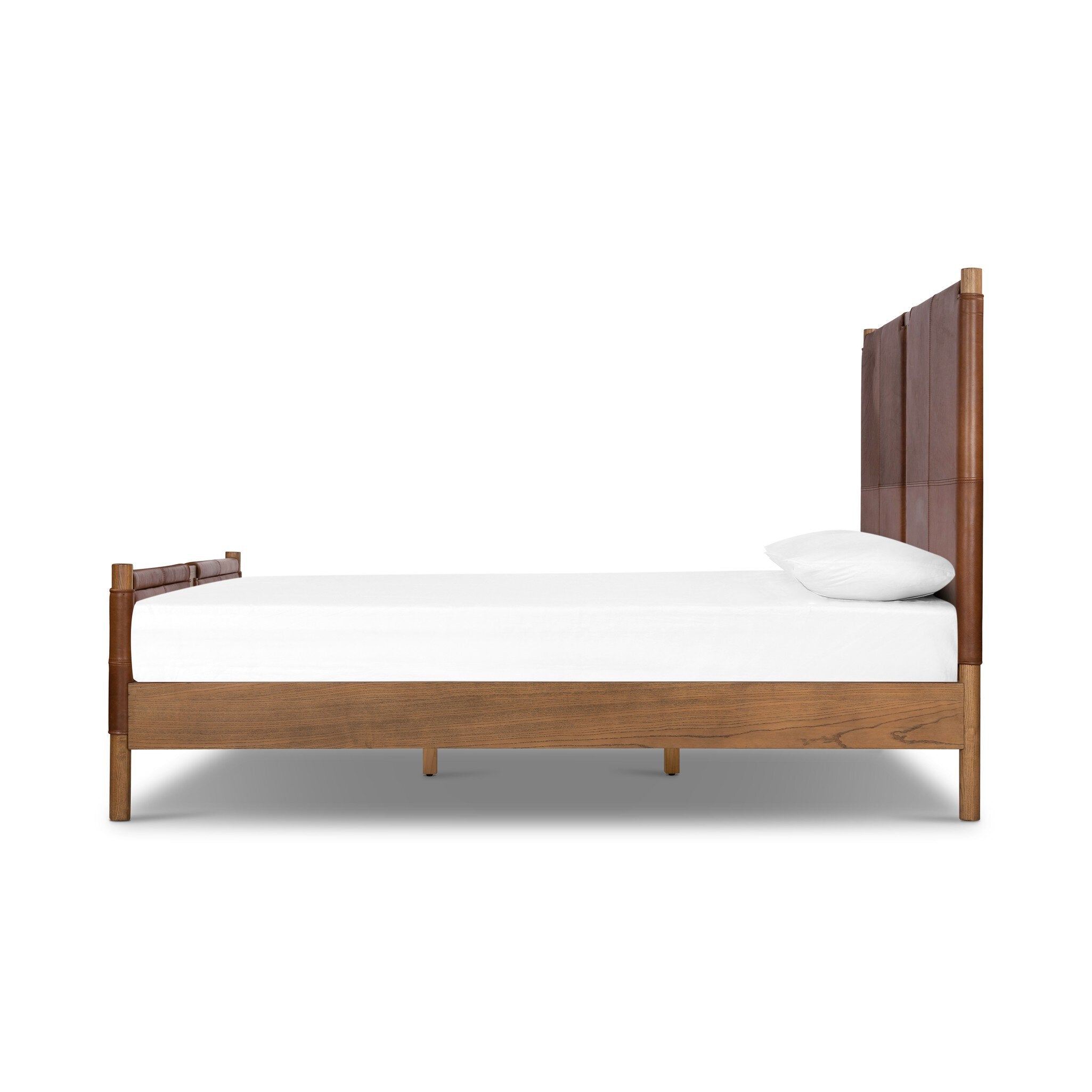 Four Hands Salado Bed — Heirloom Sienna-Natural Ash Veneer-Natural Ash Solid-Queen