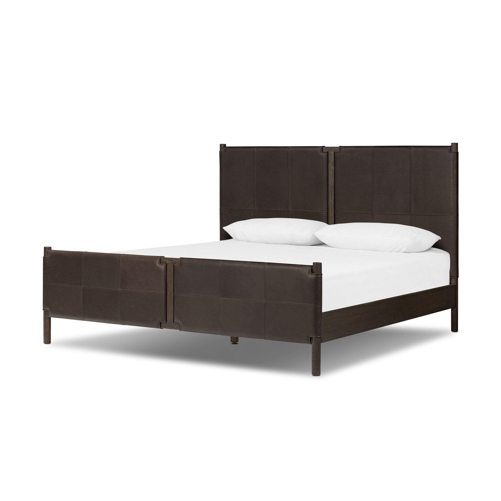 Four Hands Salado Bed — Heirloom Cigar-Rubbed Black Oak Veneer-Rubbed Black Oak-King