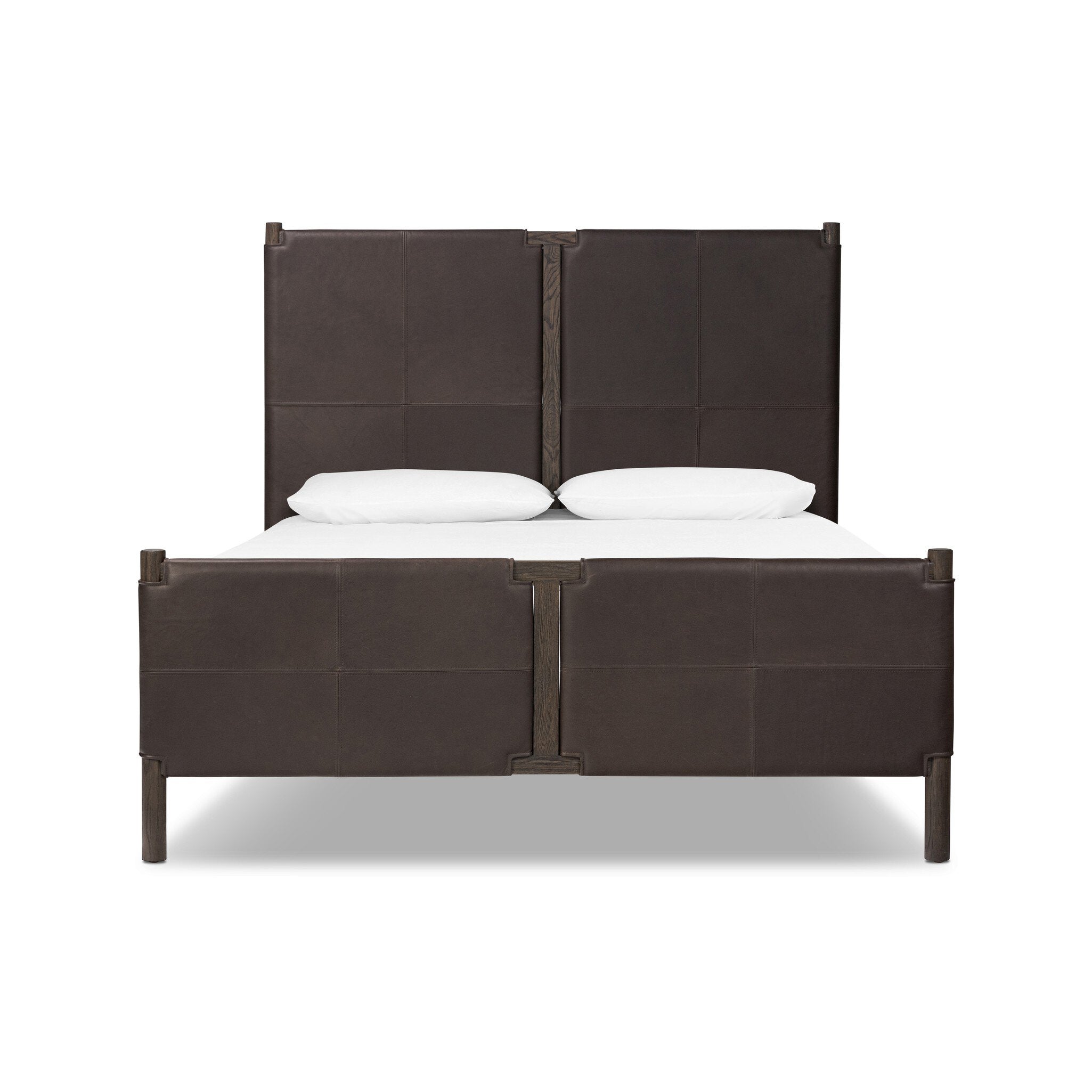 Four Hands Salado Bed — Heirloom Cigar-Rubbed Black Oak Veneer-Rubbed Black Oak-Queen