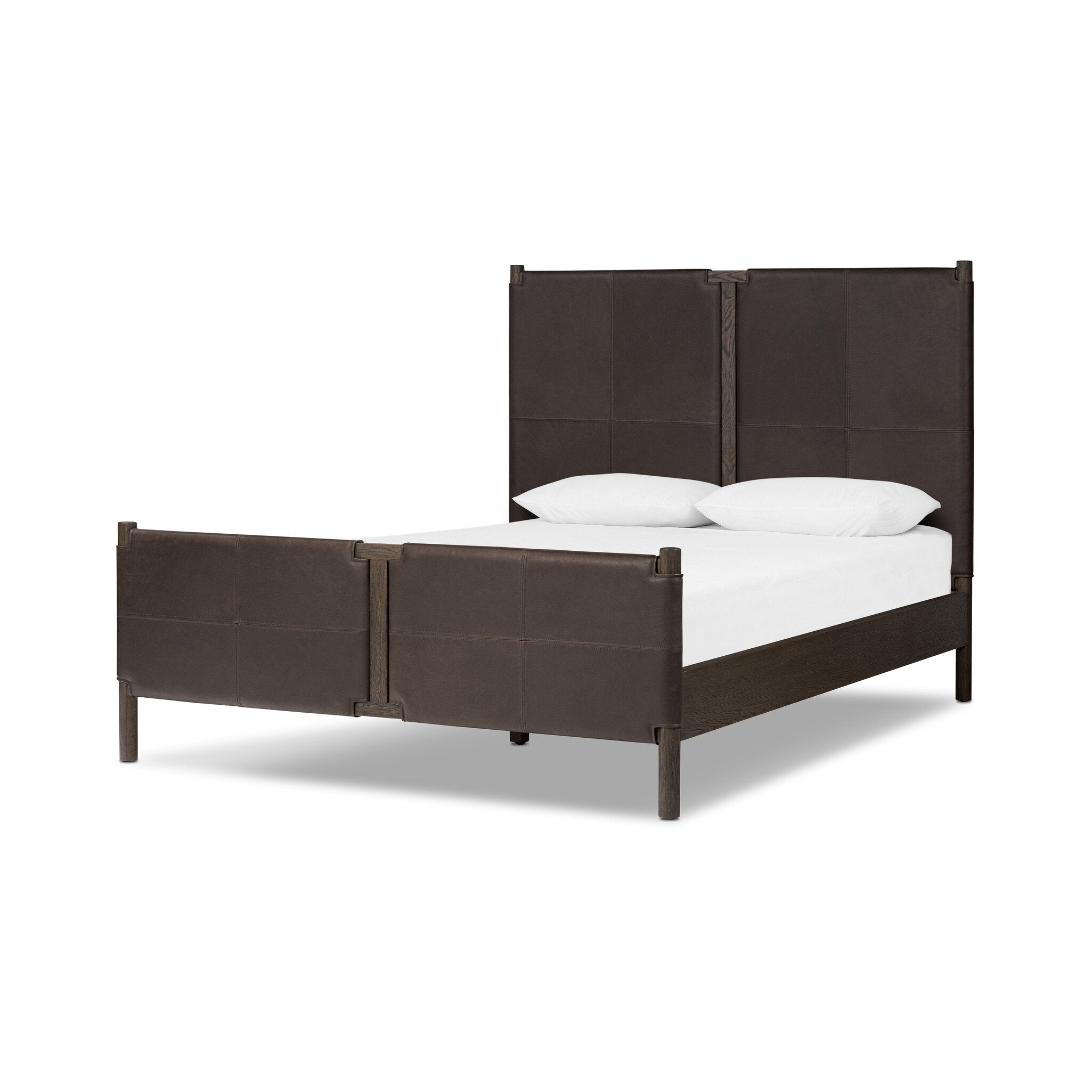 Four Hands Salado Bed — Heirloom Cigar-Rubbed Black Oak Veneer-Rubbed Black Oak-Queen